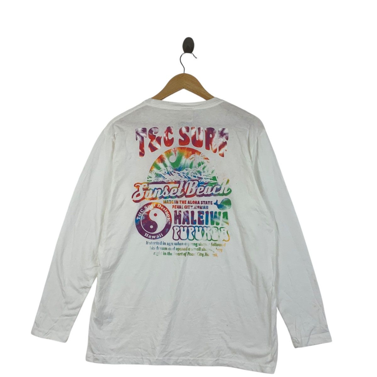Vintage &C SURF HAWAII Haleiwa Pupukea Sunset Beach Tee Shirt Top Size L / US 10 / IT 46 - 4 Thumbnail