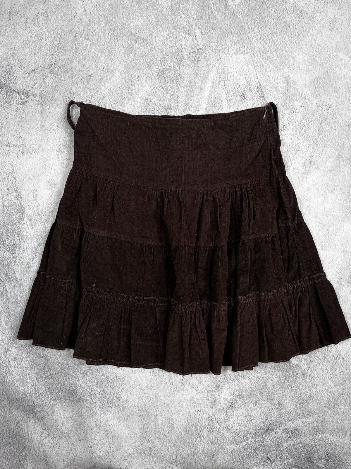 Vintage Vintage Y2K striped flared corduroy midi skirt streetwear Size 26" / US 2 / IT 38 - 1 Thumbnail