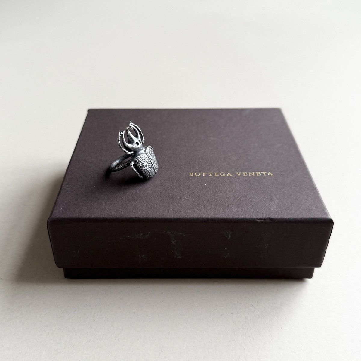 Bottega Veneta Bottega Veneta Silver Beetle Ring Size ONE SIZE - 1 Thumbnail