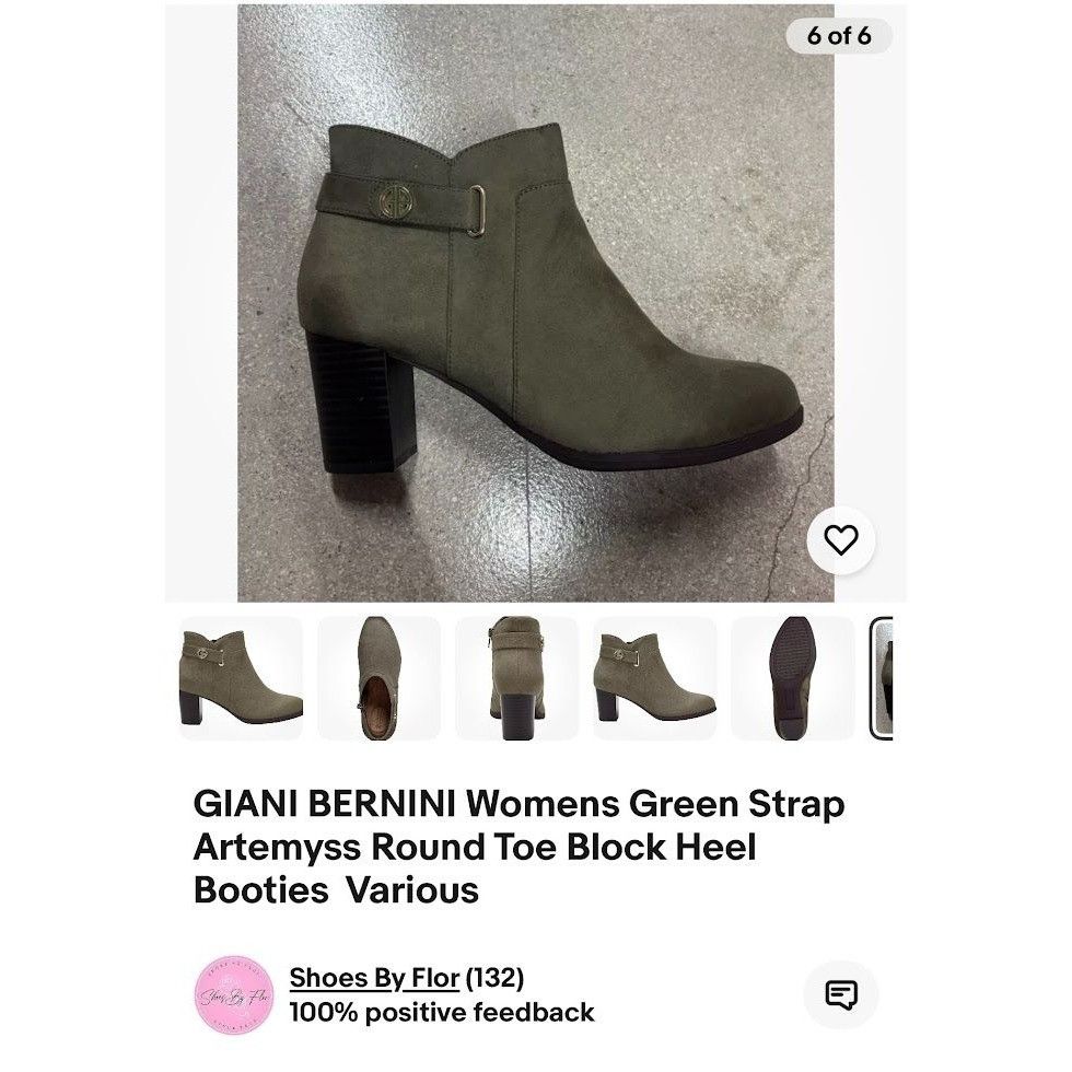 Other GIANI BERNINI / Artemyssl / Green / Suede /Round Toe / Block Size US 11 / IT 41 - 7 Thumbnail