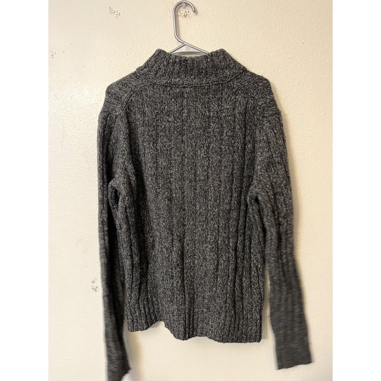 Eddie Bauer VTG Eddie Bauer Ribbed Knit Mock Neck Sweater L Gray 78% Lambswool Nylon Button Casual Mens Pullover Size L Size US L / EU 52-54 / 3 - 3 Thumbnail