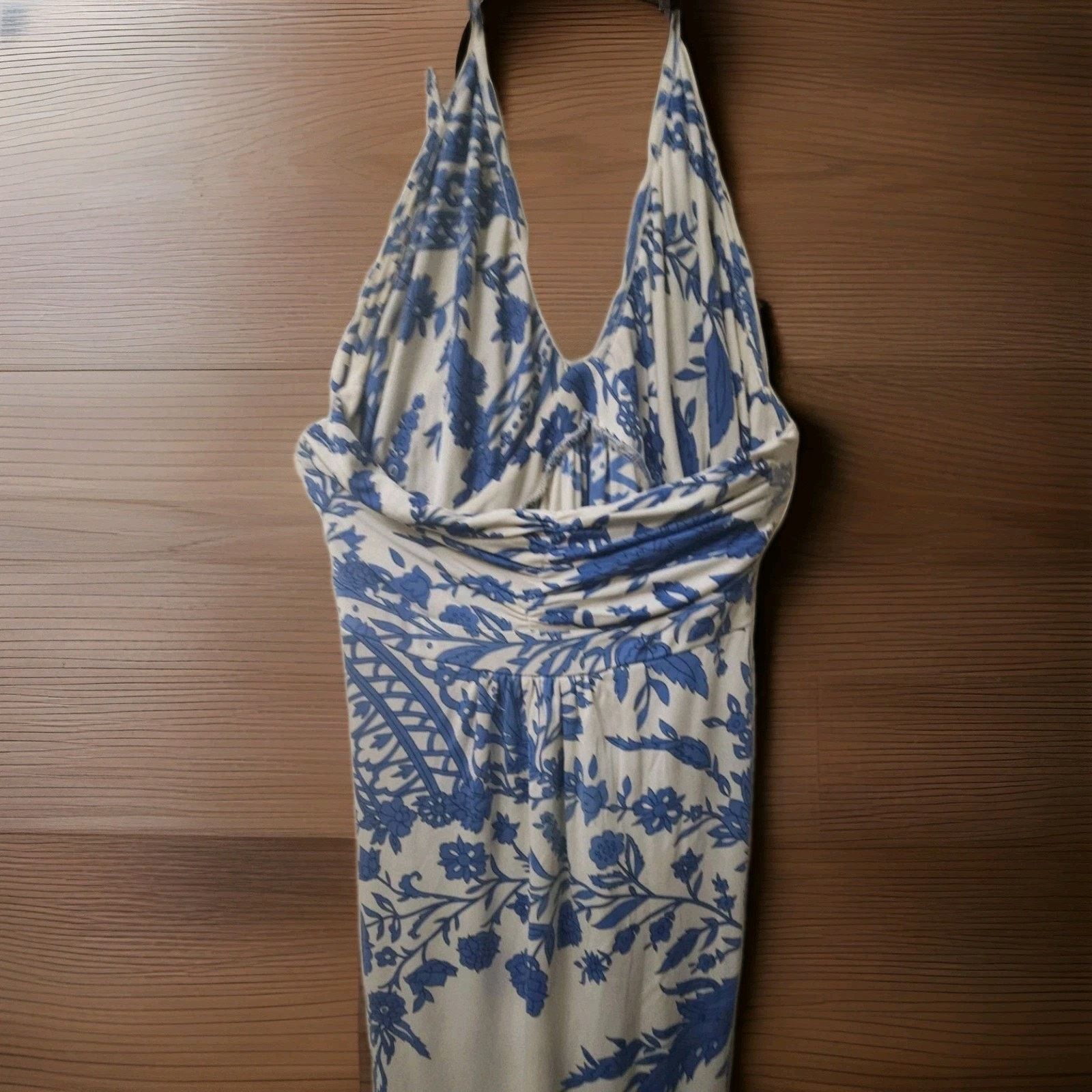 Alice + Olivia Alice + Olivia Silk Blue Floral A-Line Hatler Maxi Dress M Size M / US 6-8 / IT 42-44 - 4 Thumbnail