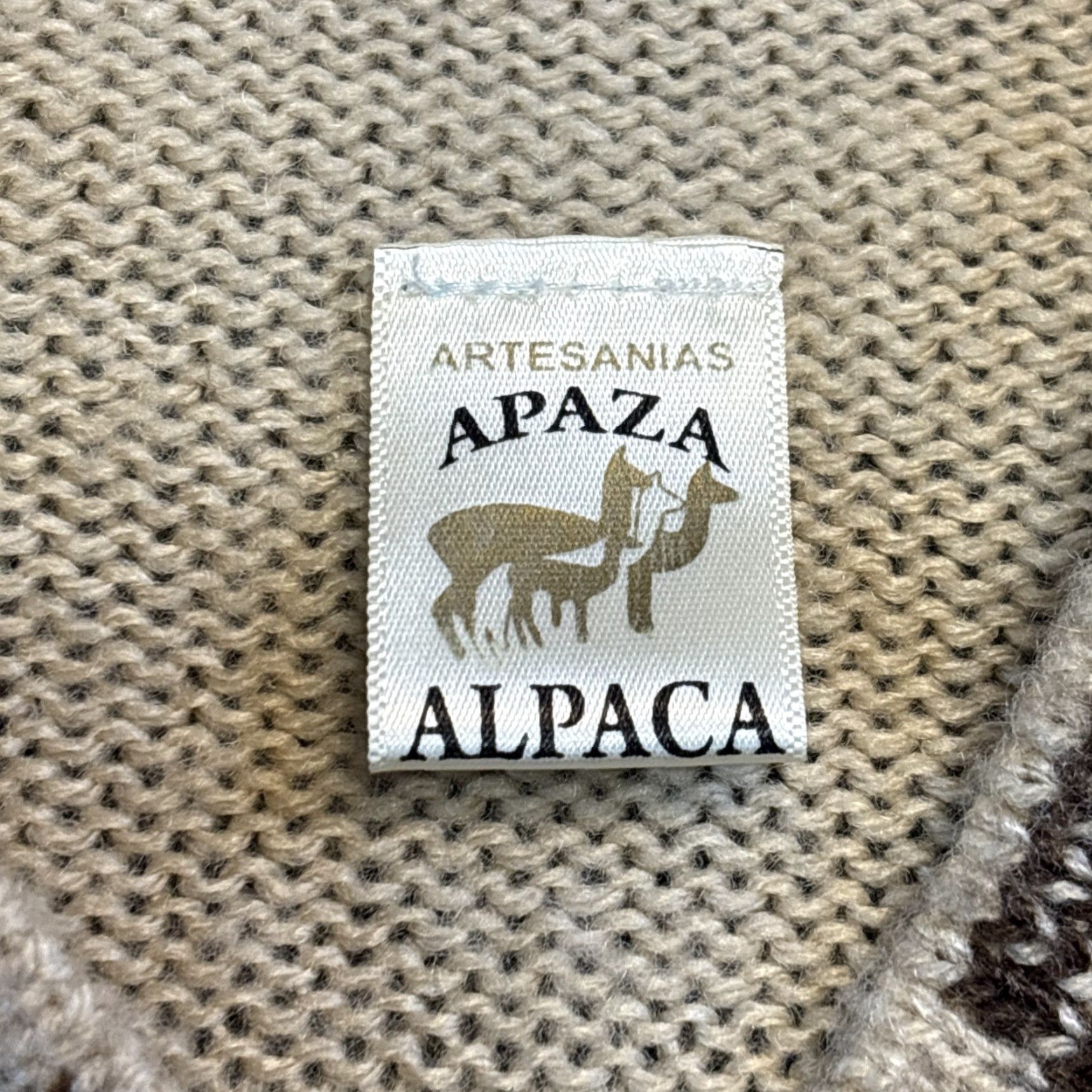 Vintage Artesania 100% Alpaca Hooded Pullover Sweater Long Sleeve Peru Small Womens Beige Vintage? Size S / US 4 / IT 40 - 2 Thumbnail