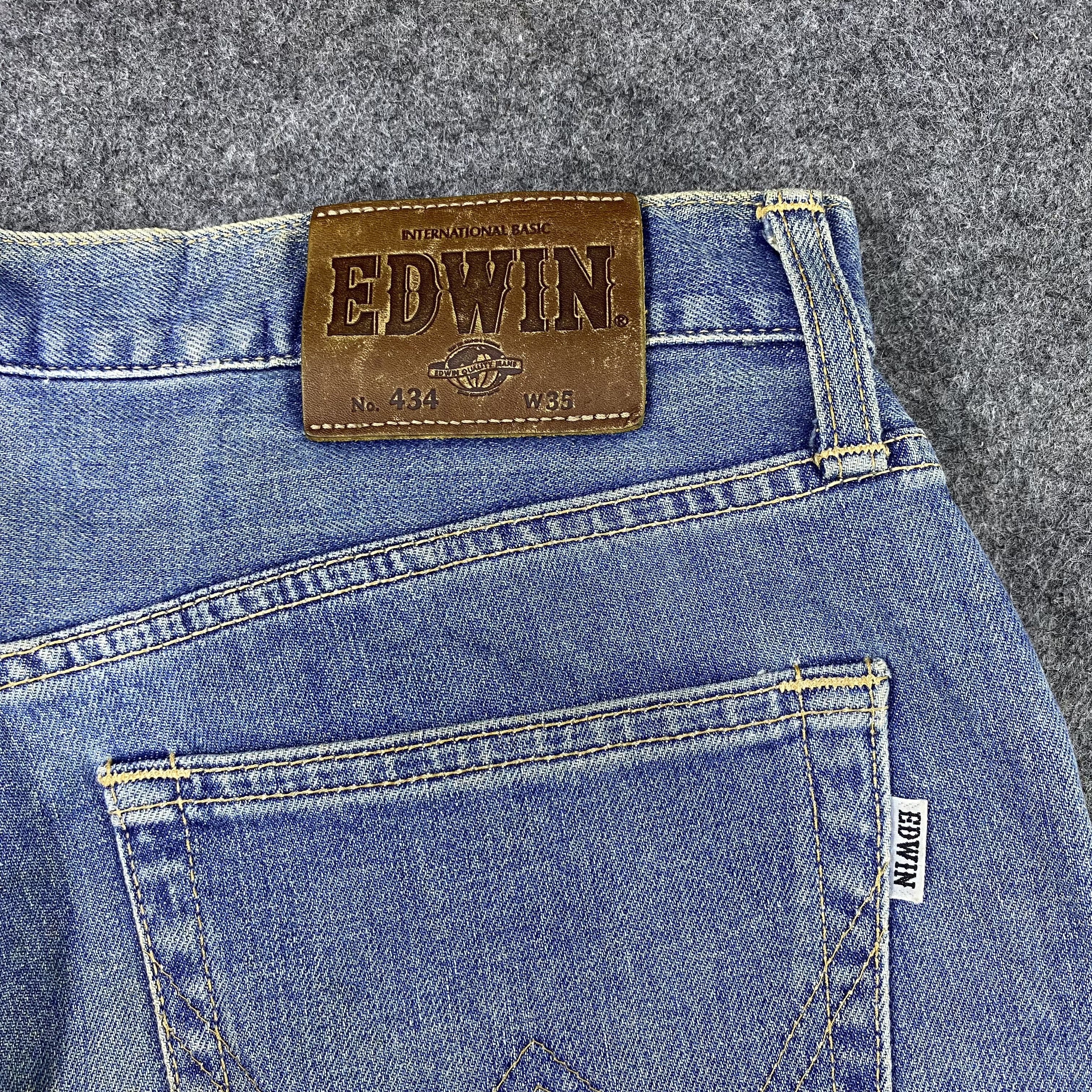Edwin Vintage Edwin 434 Distress Blue Wash Denim-J1185 Size US 32 / EU 48 - 12 Thumbnail