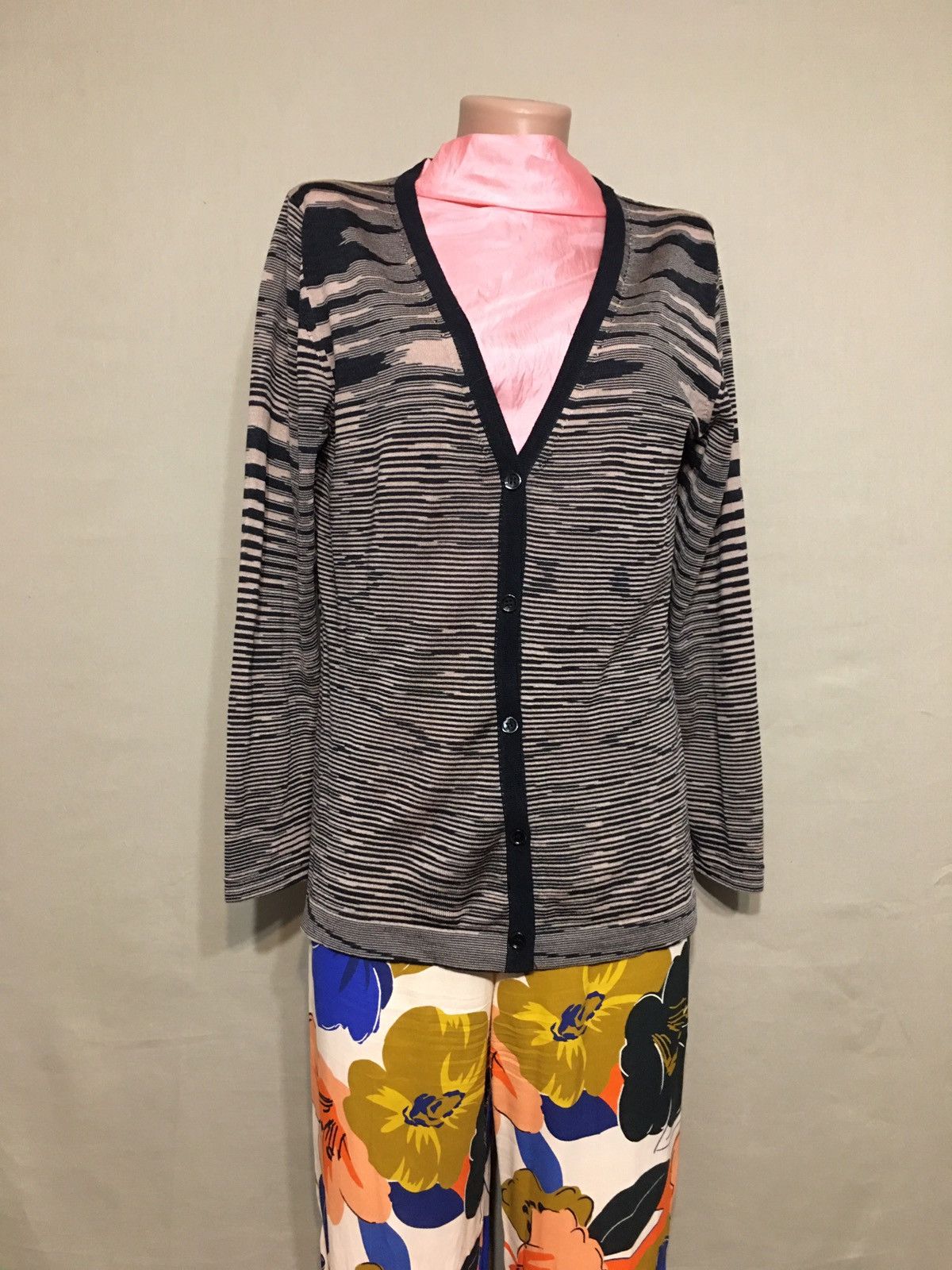 Missoni MISSONI Designer Stripped Wool Cardigan Sweater Size Eu 46 Size L / US 10 / IT 46 - 2 Thumbnail