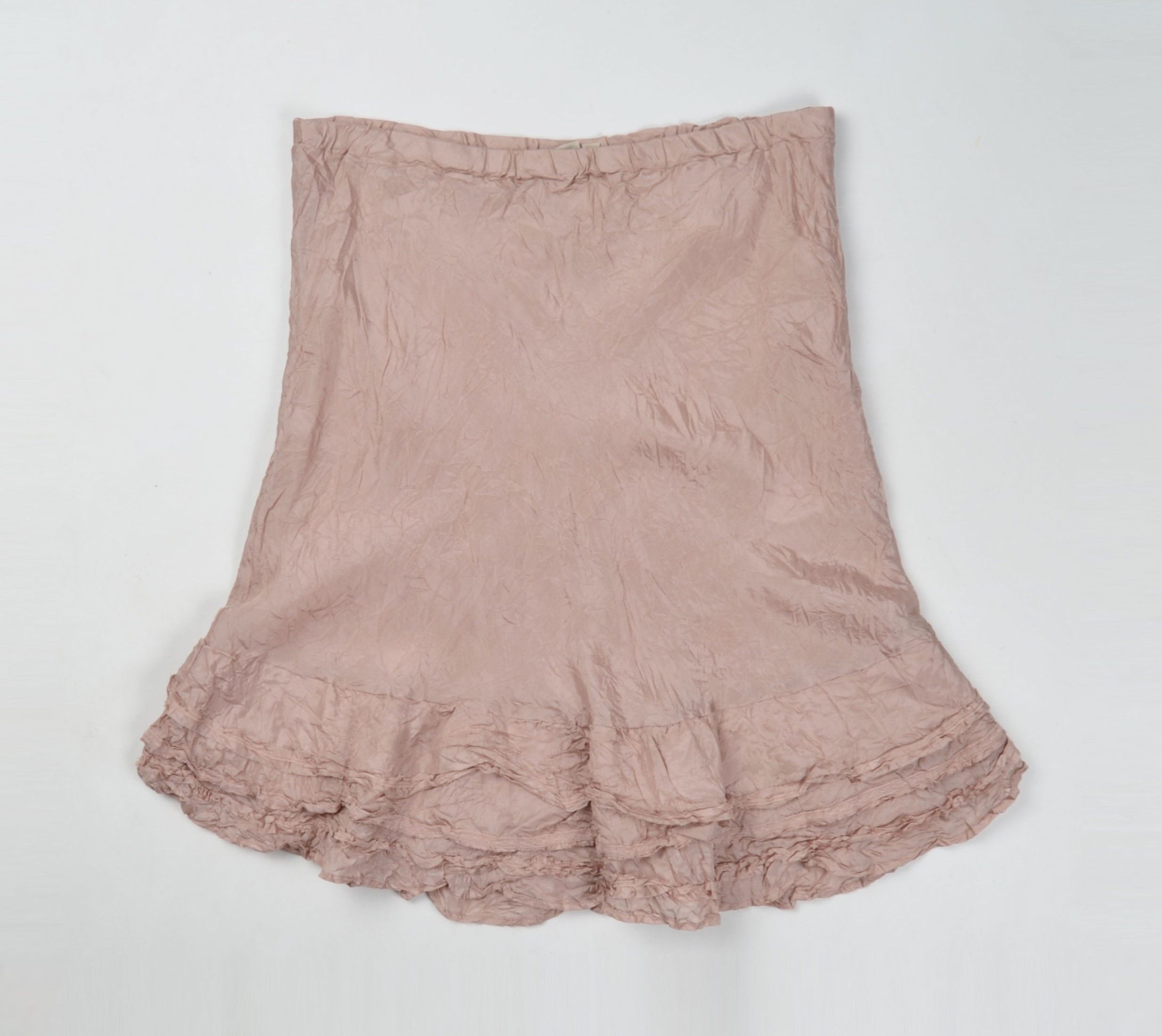 Other Nile Atelier Y2K Dusty Rose Cottage Coquette Silk Skirt Size 23" - 4 Thumbnail