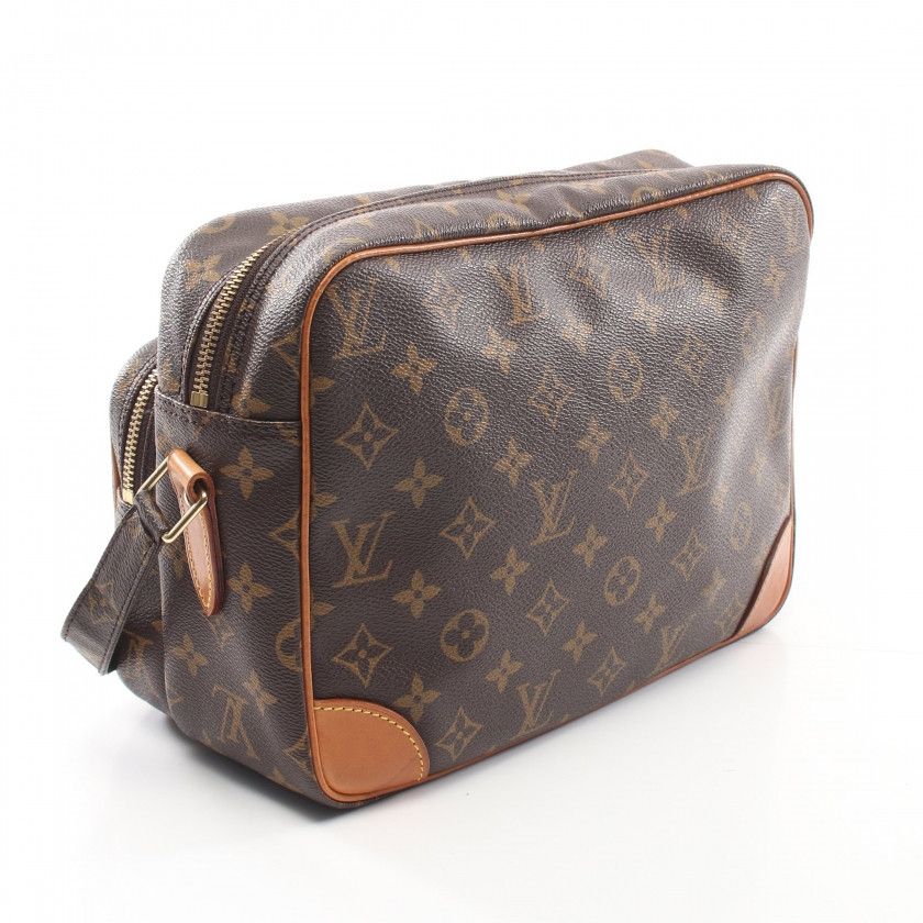 Louis Vuitton Monogram Shoulder Bag Leather Brown