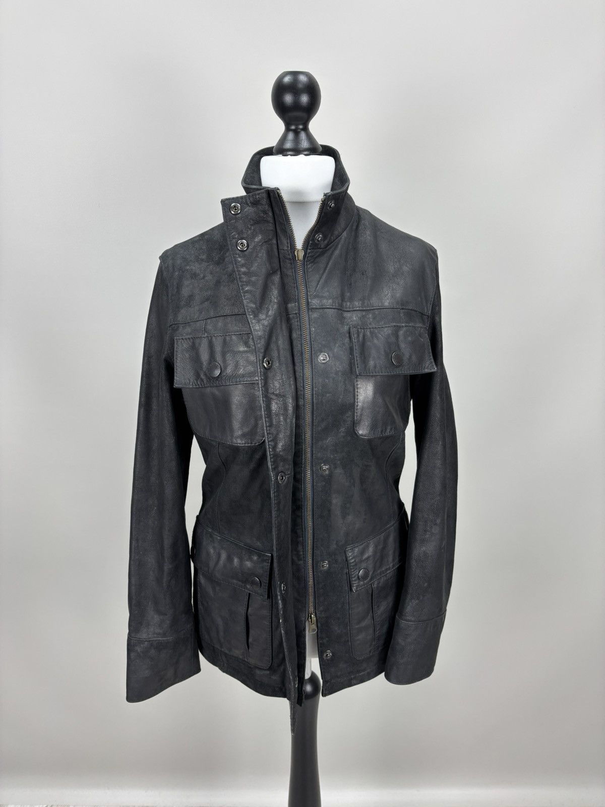 Barbour Womens leather jacket Barbour Size 6 Color Black Size M / US 6-8 / IT 42-44 - 15 Thumbnail