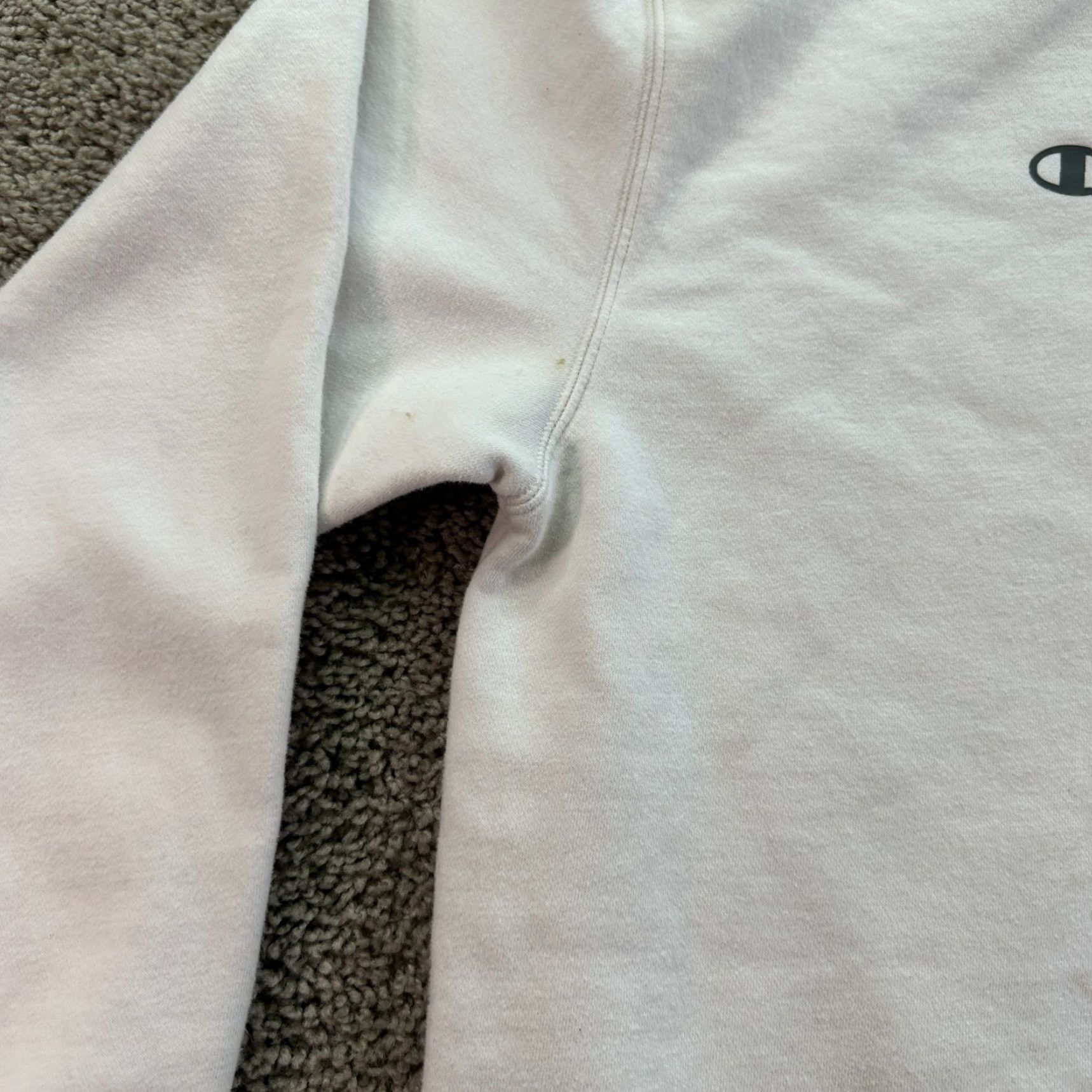 Champion Champion Sweatshirt Mens Medium White Logo Crewneck - Regular Fit, Cotton-Poly Knit, All Seasons, Pullover, Vintage No Size US M / EU 48-50 / 2 - 6 Thumbnail