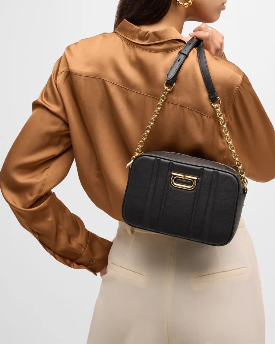Salvatore Ferragamo o1s1rm0924 Size: OS / CC Embosse Crossbody Bag in Black Size ONE SIZE - 3 Thumbnail