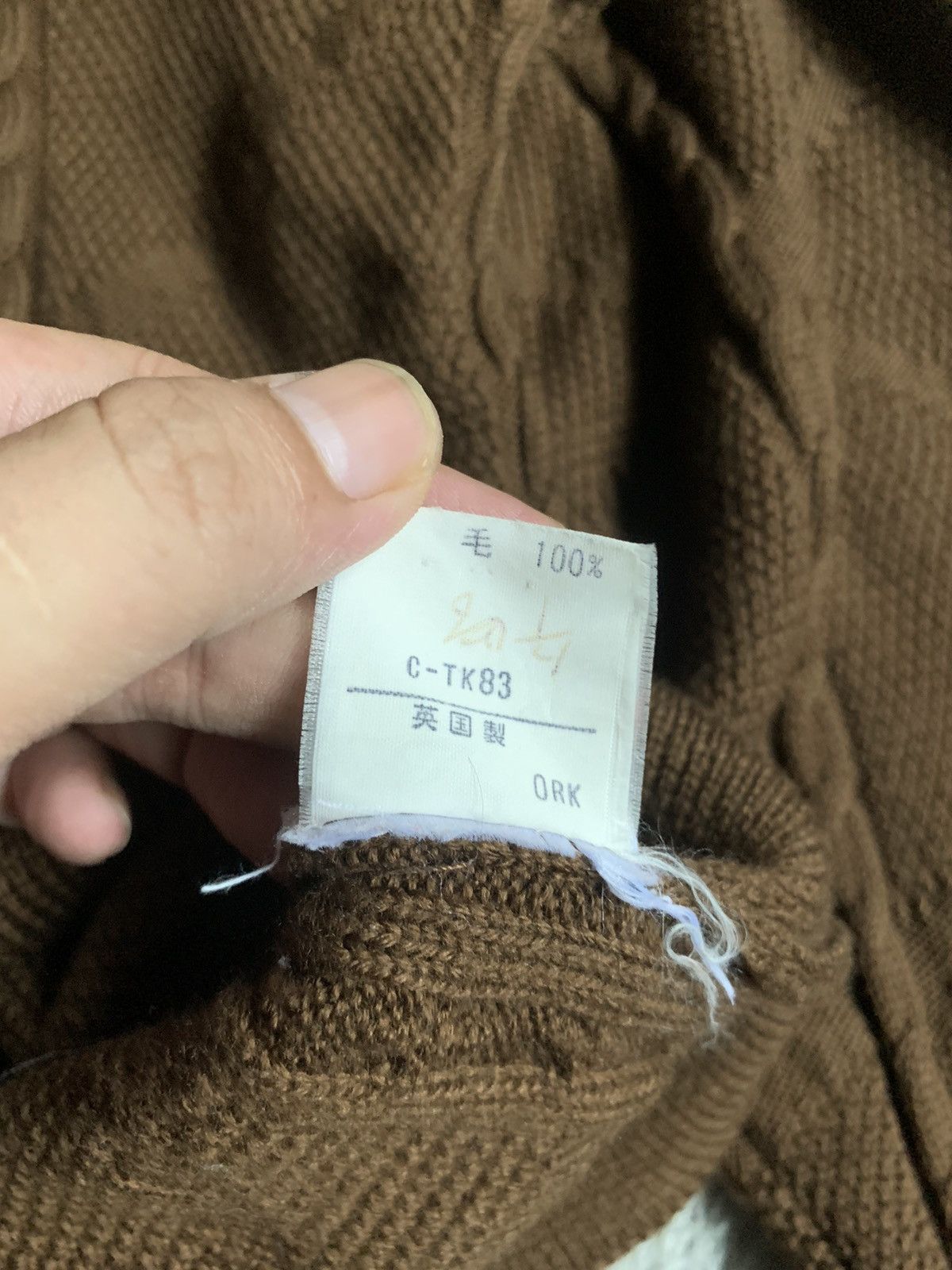 Burberry Vintage 90s Rare Colour Burberrys Cable knit Sweater Size US L / EU 52-54 / 3 - 8 Thumbnail
