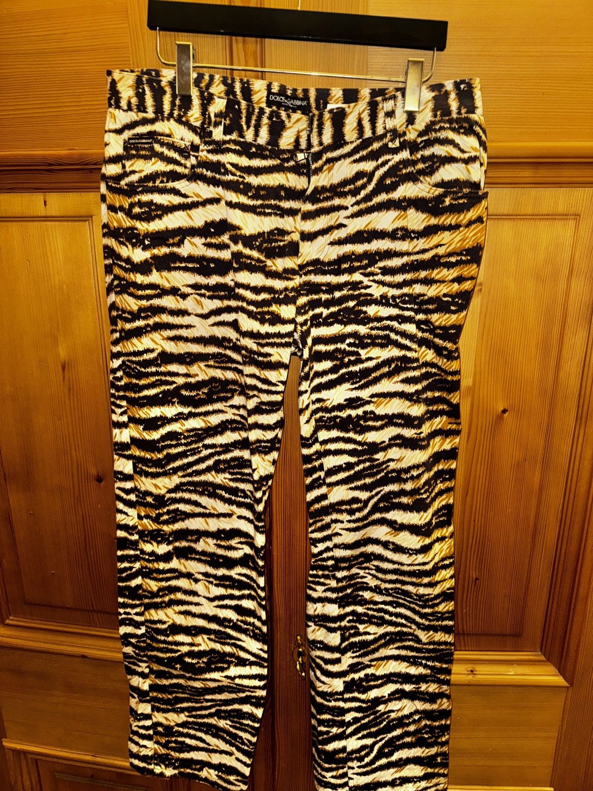 Dolce & Gabbana Vintage Dolce Gabbana Tiger Print Pants Size US 38 / EU 54 - 1 Thumbnail