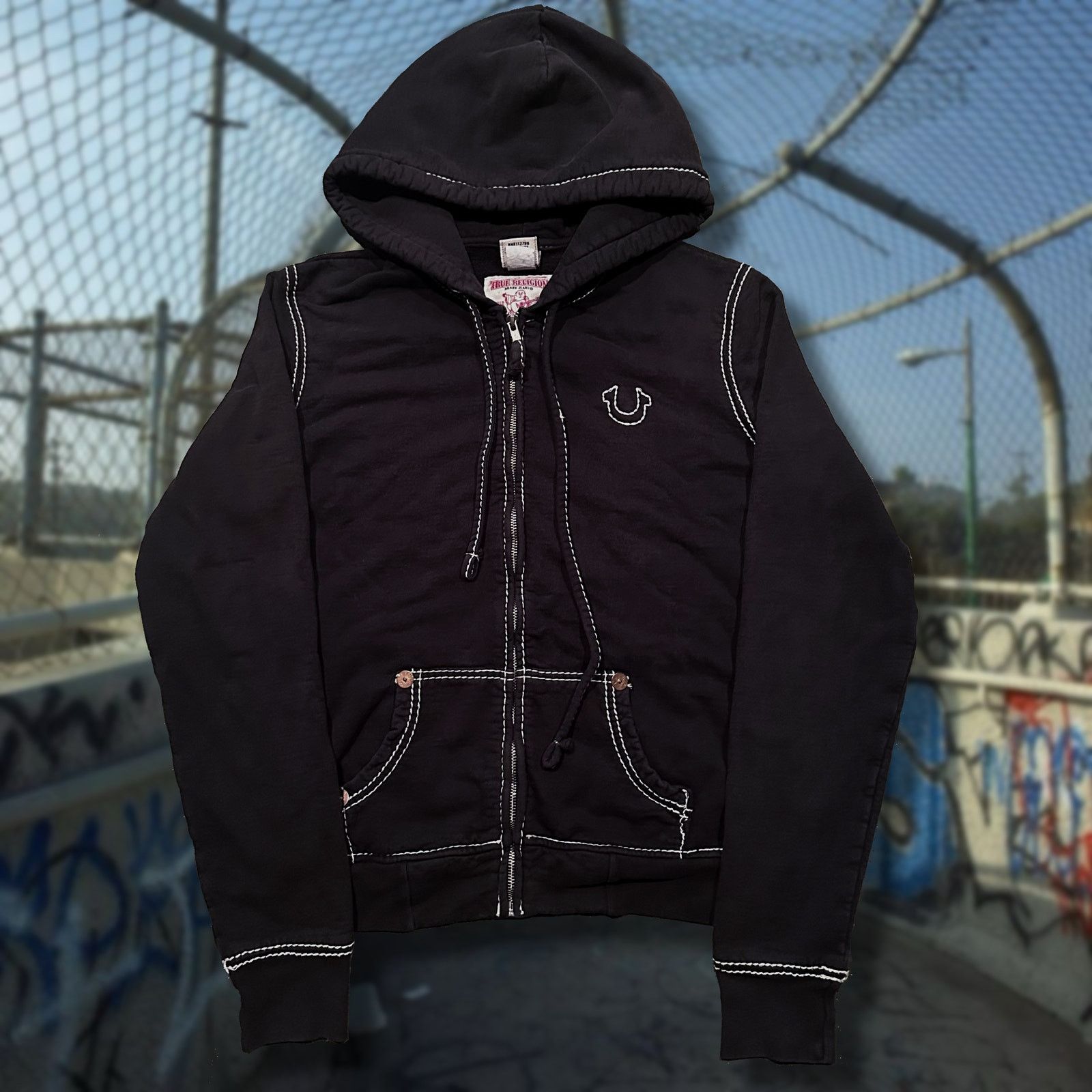 True Religion true religion super t rope contrast stitching zip up hoodie Size M / US 6-8 / IT 42-44 - 1 Thumbnail