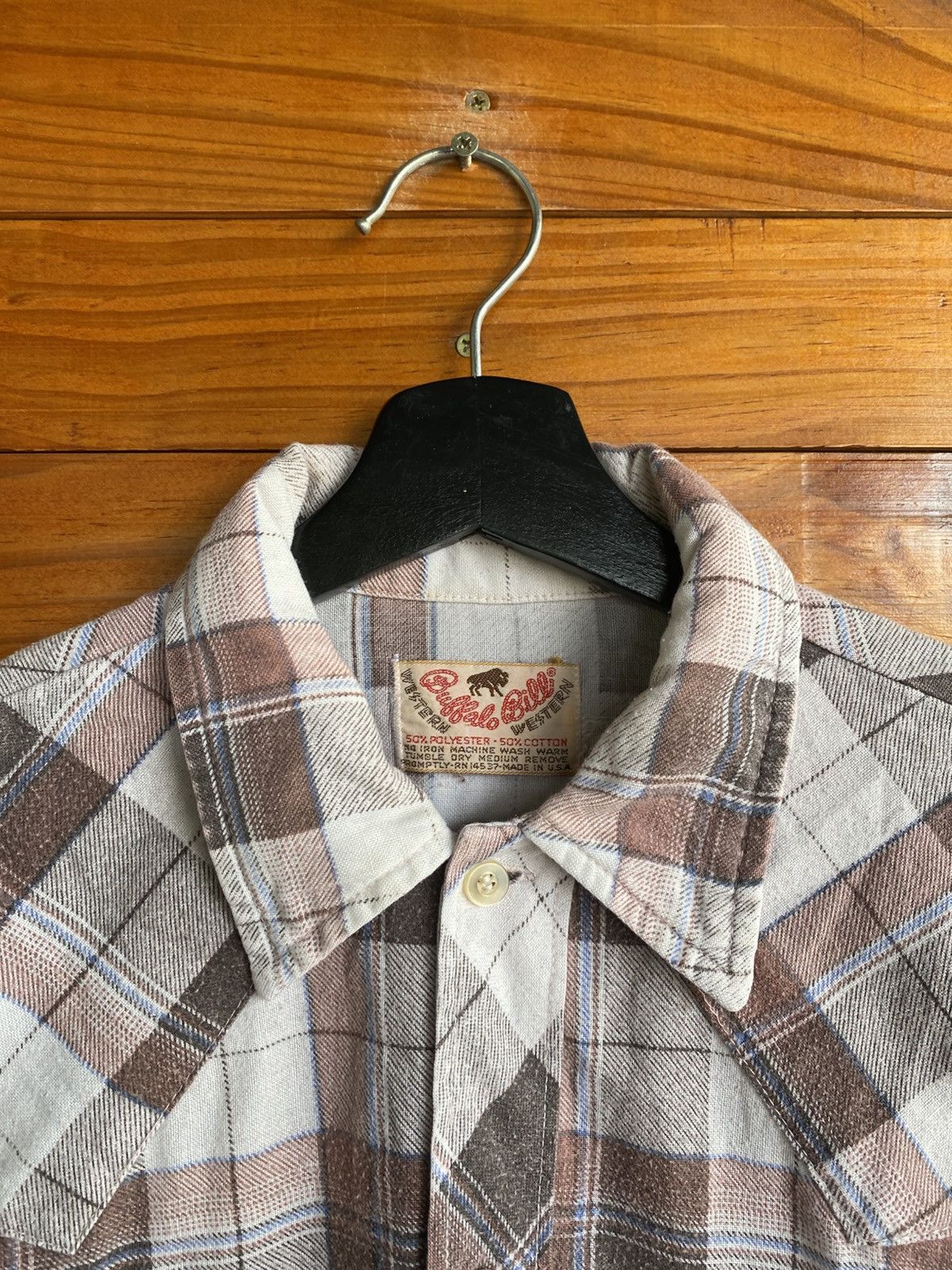 Vintage Vintage Buffalo Plaid Western Shirt 50/50 Cotton Polyester Size US M / EU 48-50 / 2 - 8 Thumbnail