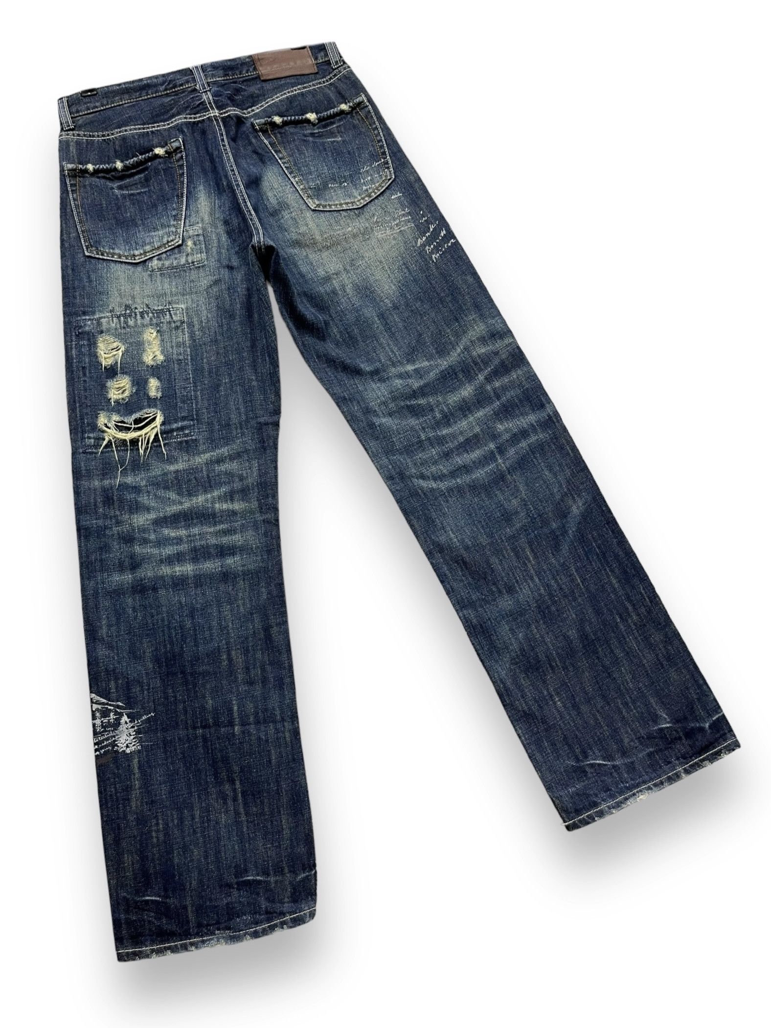 Global Work 🔥GRUNGE KurtCobain Inspired Boro Patchwork Undercover Style Size US 31 - 11 Thumbnail