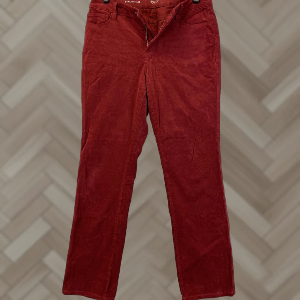 Vintage VINTAGE St. John's Bay Corduroy Pants Women 12 Maroon Comfort Waist Straight Leg Size 34" / US 12 / IT 48 - 1 Thumbnail