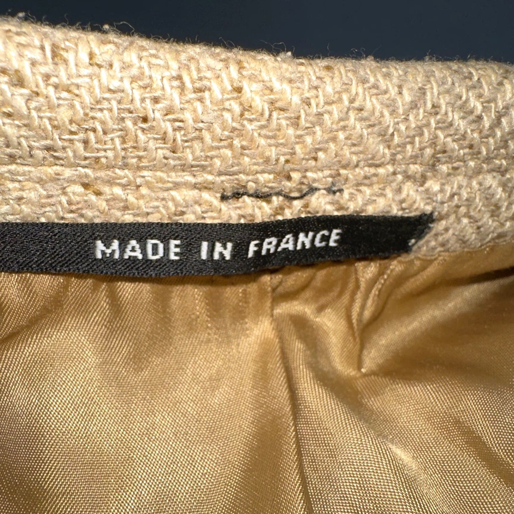 Yves Saint Laurent VINTAGE Yves Saint Laurent Blazer Coat Men 38 Beige Tweed France 80s Classic Designer Size 38R - 6 Thumbnail