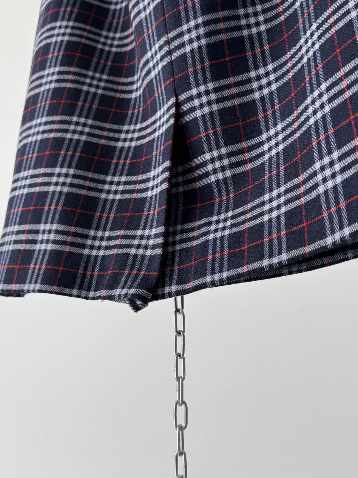 Burberry Vintage 90s Burberrys Wool Plaid Nova Check Midi Skirt Size S / US 4 / IT 40 - 7 Thumbnail