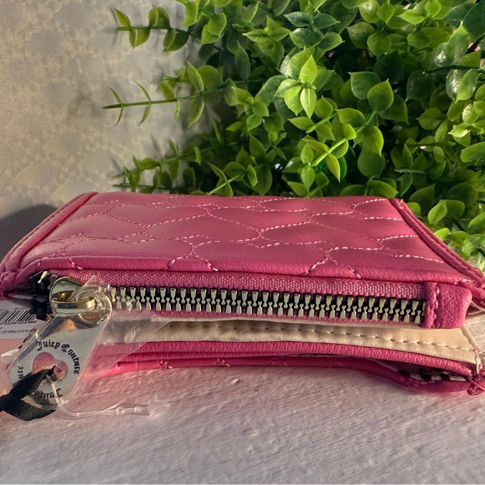 Juicy Couture Juicy Couture Pink Heart Quilted Wallet and Cardholder NWT Size ONE SIZE - 3 Thumbnail