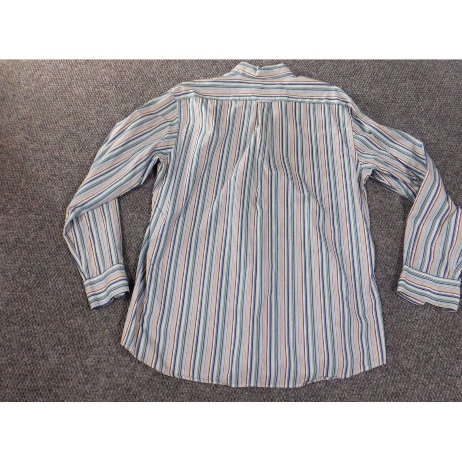 Faconnable Façonnable Shirt XL Blue Striped Button-Up Men Regular Knit Cotton Button-Down collar Vintage No Size US XL / EU 56 / 4 - 7 Thumbnail