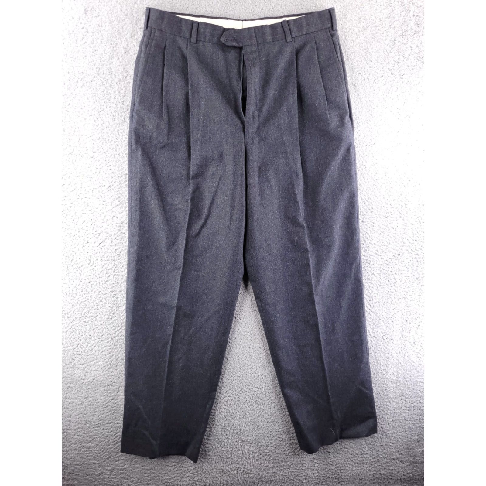 Vintage John Alexander Wool Dress Pants Mens 32x29 Gray Relaxed Straight USA Made in USA Wool Dress Pants Mens 32 Gray Relaxed Straight Size US 32 / EU 48 - 2 Thumbnail