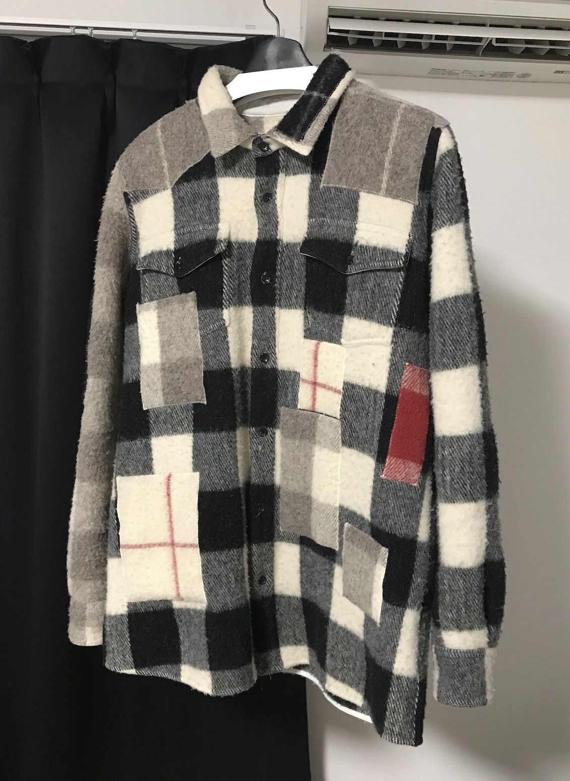 Off White Off White Patchwork Heavy Wool Flannel FW15 Size Medium Grailed