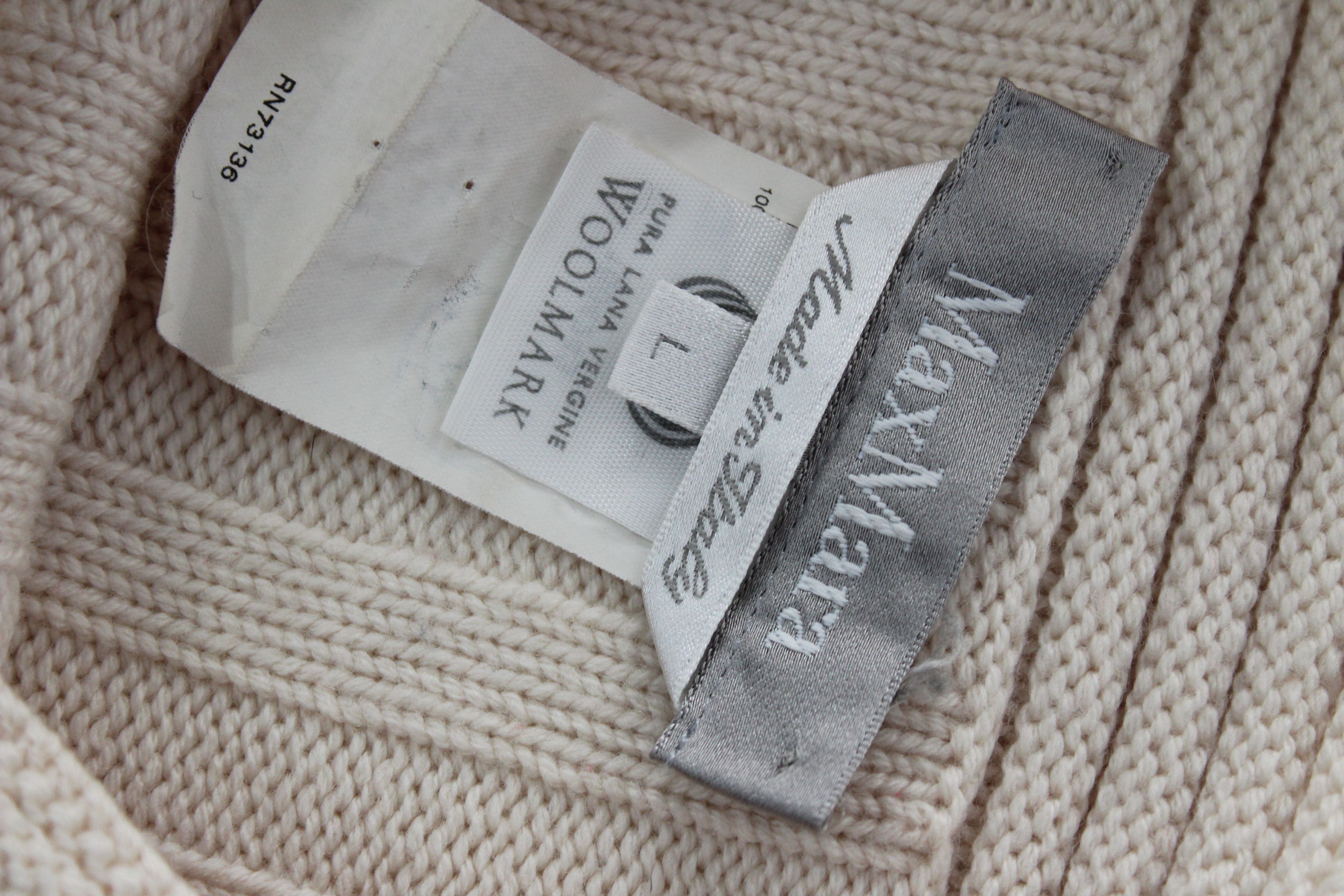 Max Mara Max Mara 100% Virgin Woolmark Ribbed Knit Sweater Size L Size L / US 10 / IT 46 - 7 Thumbnail