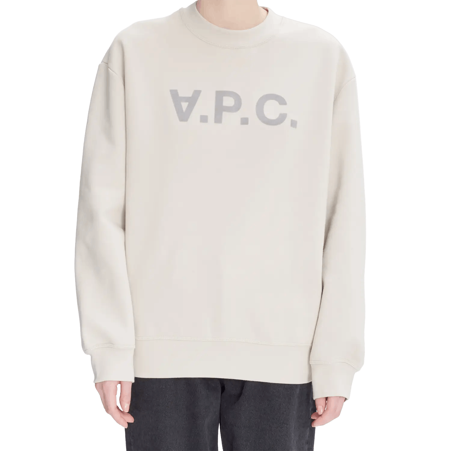 A.P.C. o1s22i1n0925 'Grand VPC' Oversize Sweatshirt in Beige Size S / US 4 / IT 40 - 2 Thumbnail
