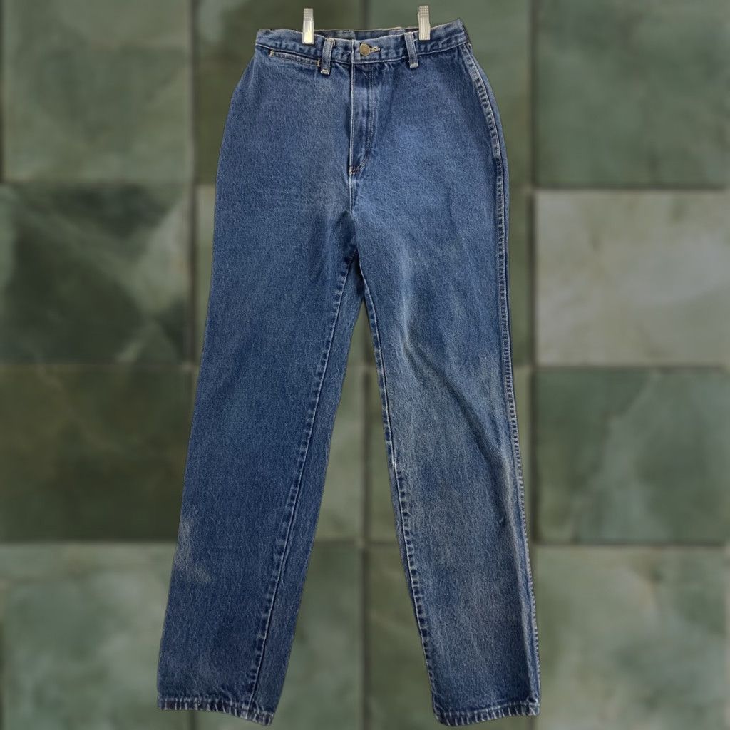 Wrangler Wrangler Jeans Womens 10 Western Cowgirl 24X30 High Waist Mom Denim Blue 5-Pocket Straight Classic Vintage Theme Western Size 32" / US 10 / IT 46 - 1 Thumbnail