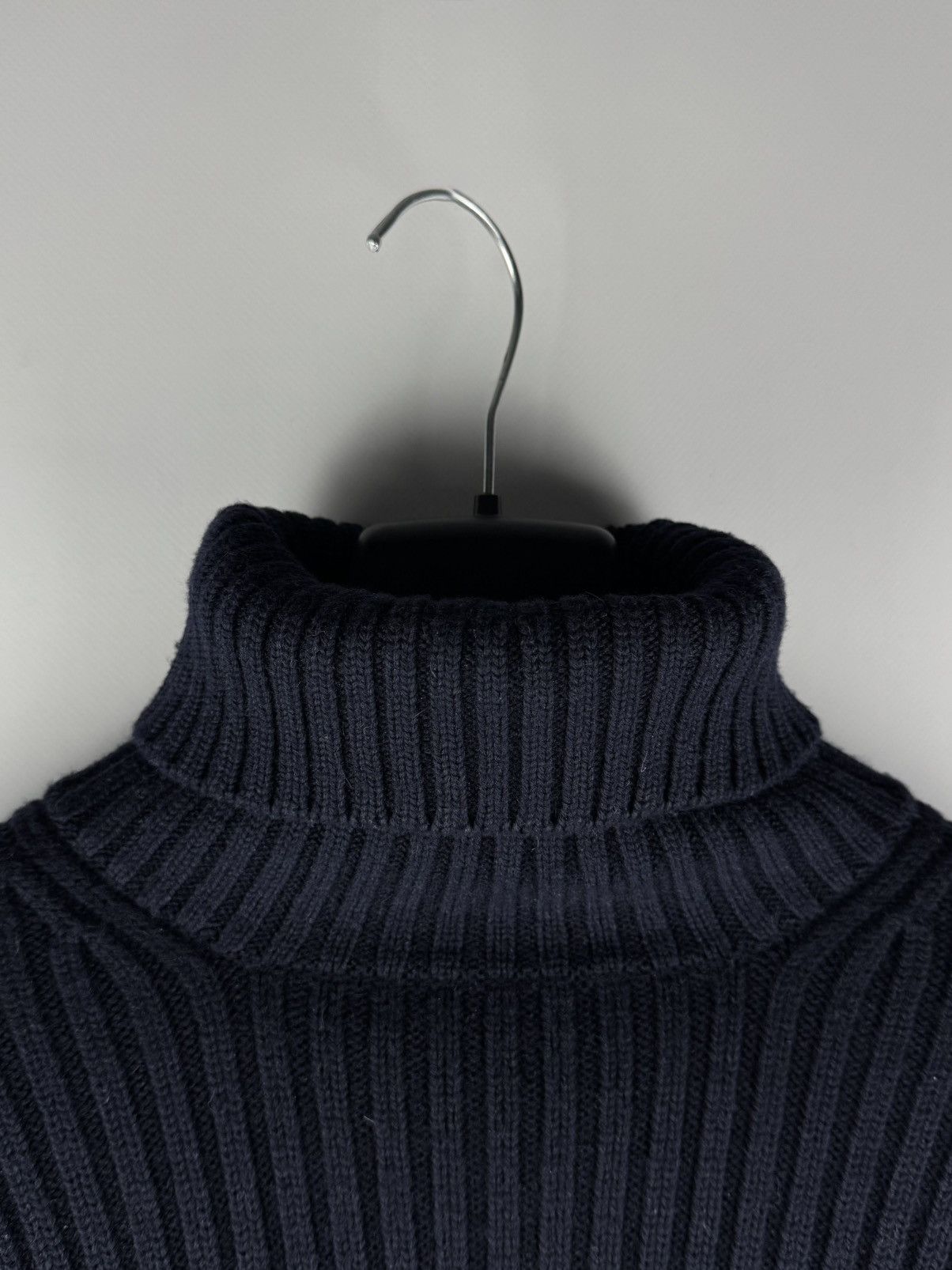 Etro ETRO Milano Ribbed Turtleneck Sweater Navy Blue Merino Wool Size US M / EU 48-50 / 2 - 3 Thumbnail
