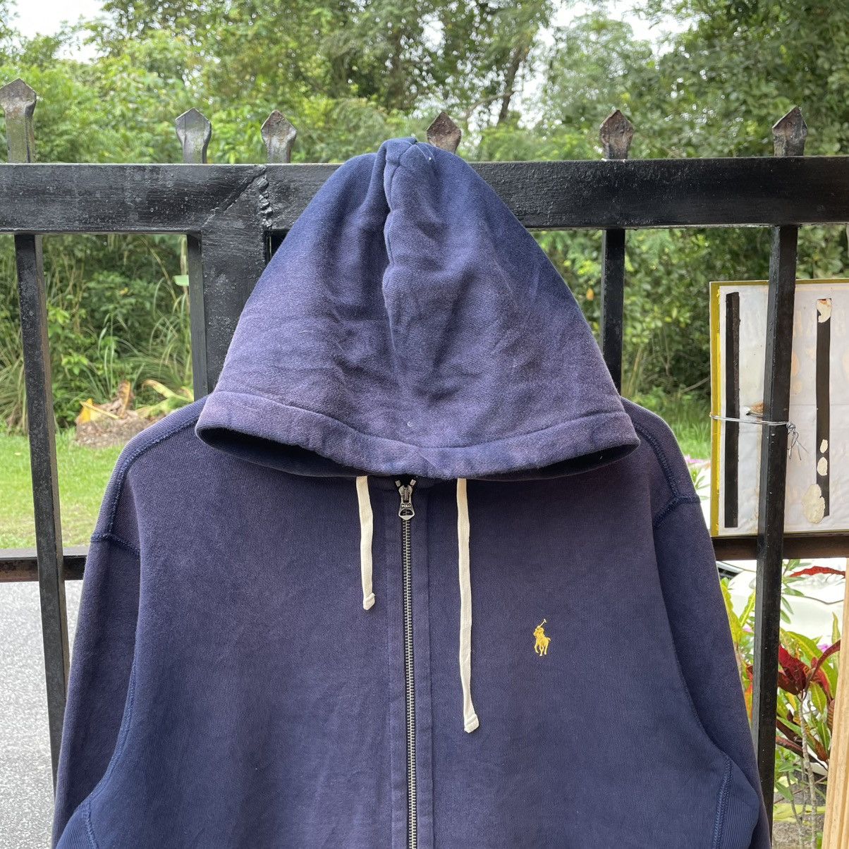 Polo Ralph Lauren 🔥Polo Ralph Lauren Full Zipper Distress Faded Sweater Hoodie Size US L / EU 52-54 / 3 - 4 Thumbnail