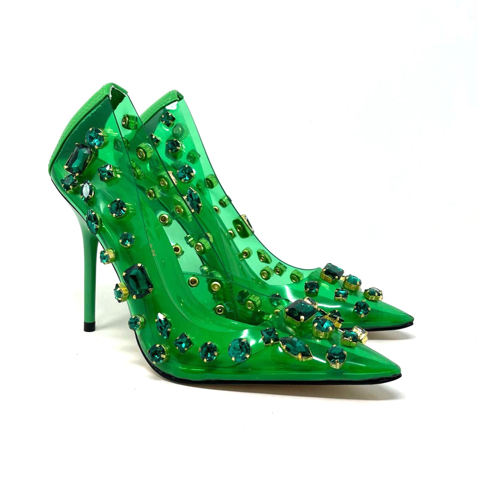Good American Good American Diamonds Are Forever Heels 6.5 Green GSH008-X Size US 6.5 / IT 36.5 - 2 Thumbnail