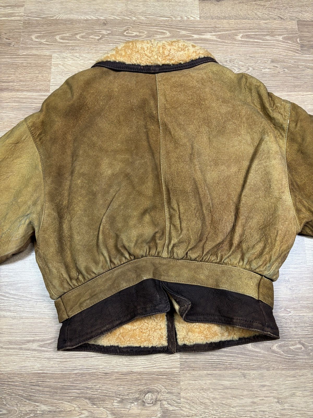 Emporio Armani 90s Emporio Armani Shearling Collar Suede Aviator Jacket Size US S / EU 44-46 / 1 - 8 Thumbnail