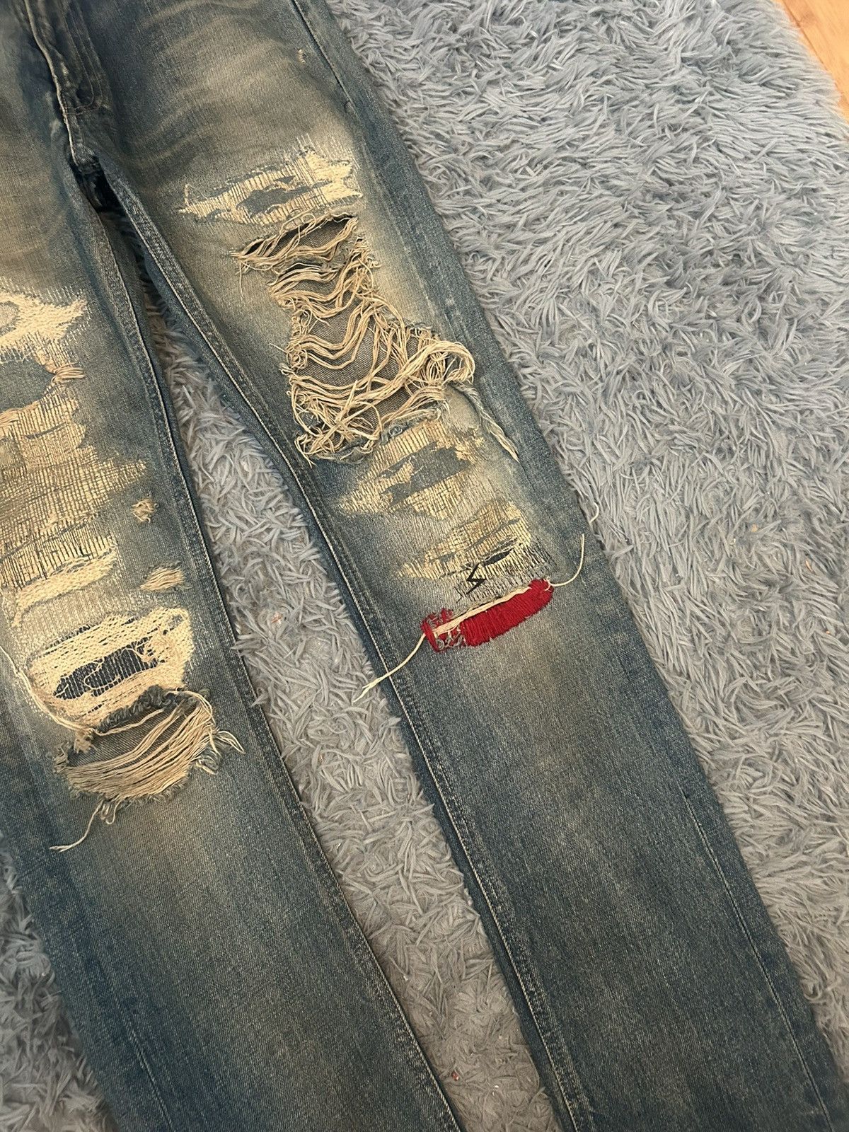Undercover undercover aw04 red yarn denim Size US 32 / EU 48 - 3 Thumbnail