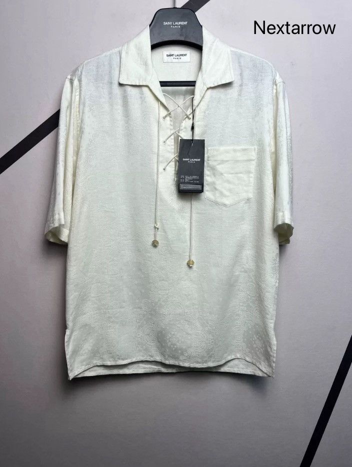 Saint Laurent Paris × Yves Saint Laurent Saint Laurent SLP short sleeved shirt 2412-Nextarrow Size US M / EU 48-50 / 2 - 1 Thumbnail