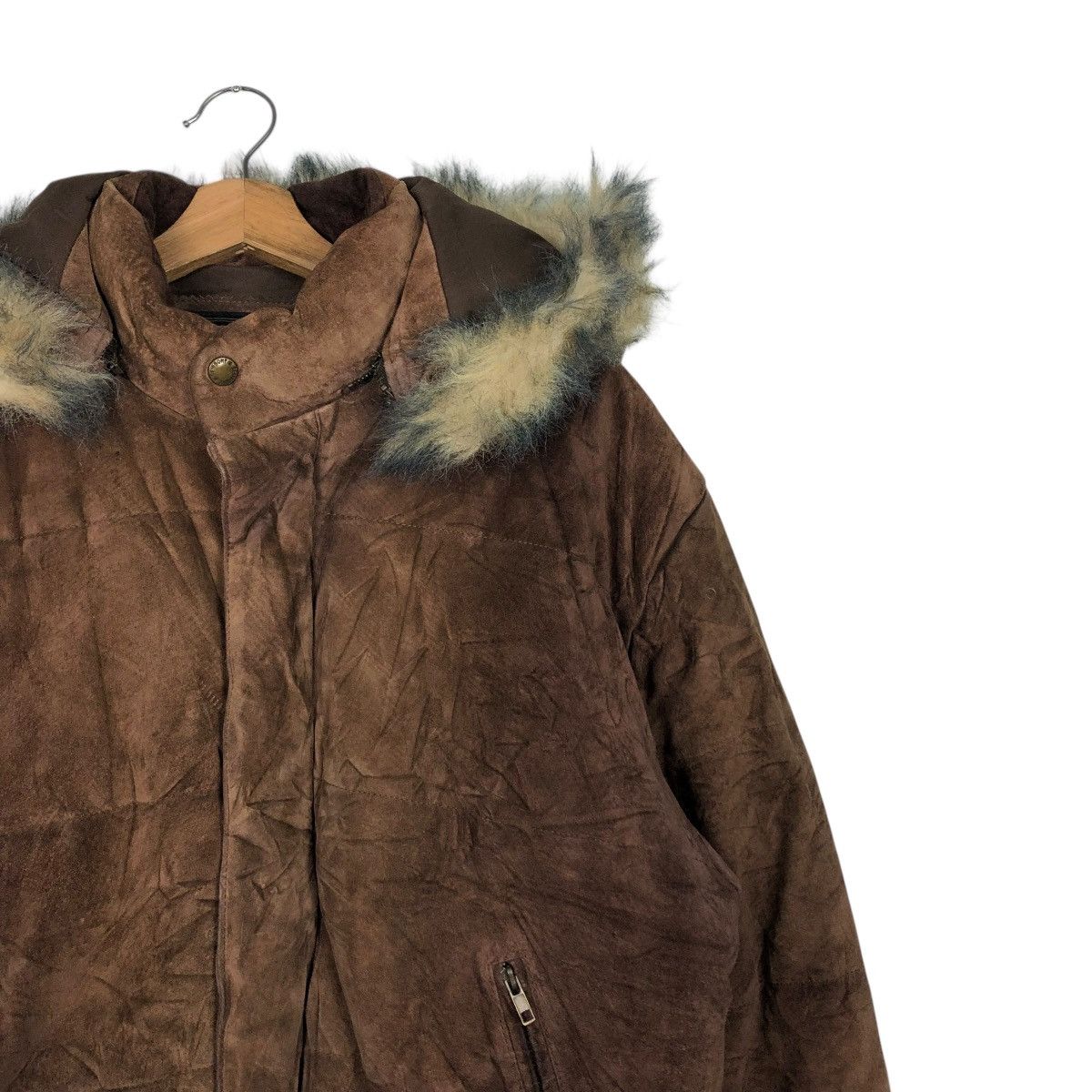 Japanese Brand 🔥VTG LEATHER BIKER JACKET GEMBONY FUR HOODIE ISSEY MIYAKE Size US M / EU 48-50 / 2 - 7 Thumbnail