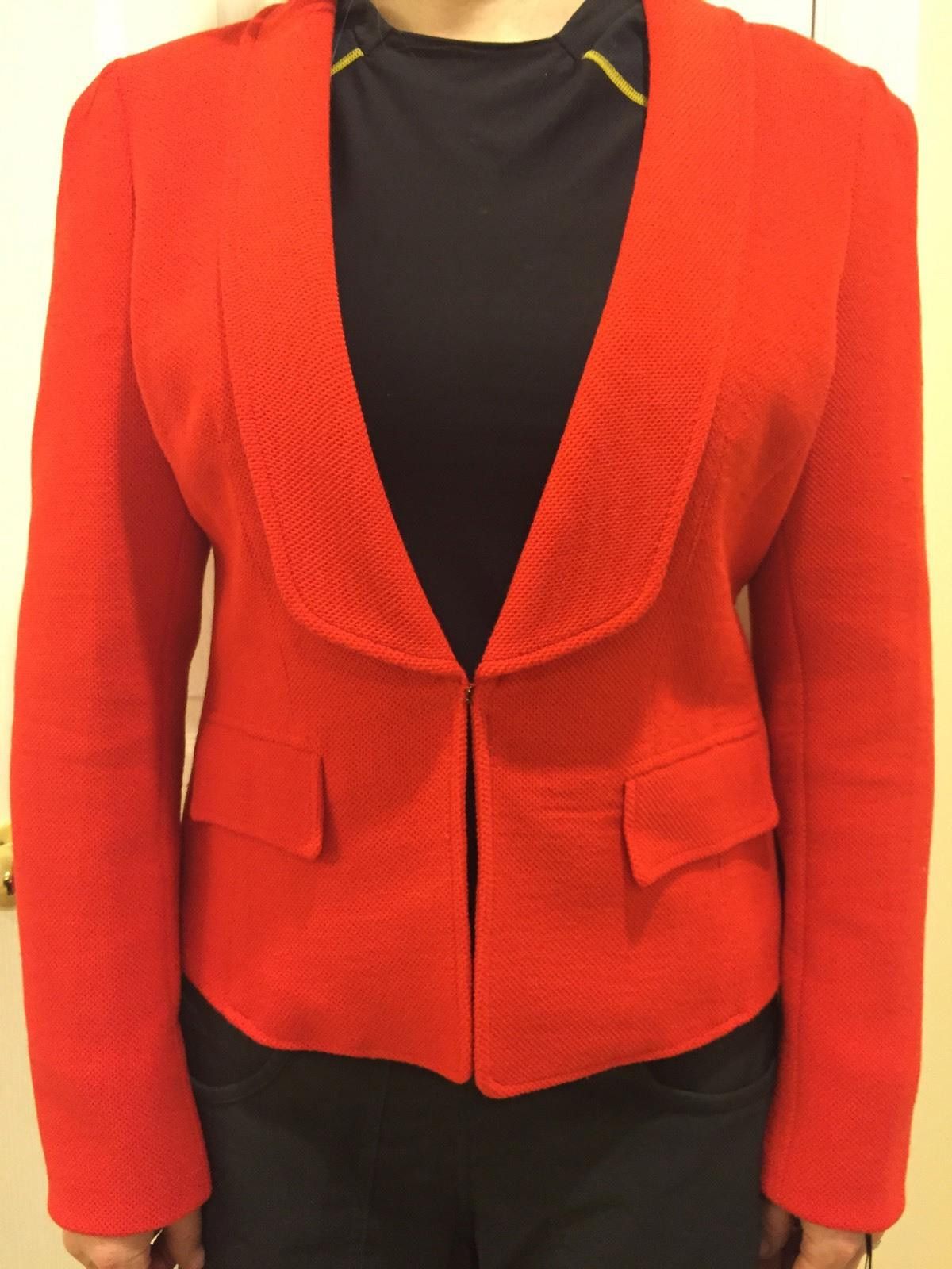 Other Worth New York Red Sport Jacket Rayon Polyster Bland Sz 10 Size L / US 10 / IT 46 - 2 Thumbnail
