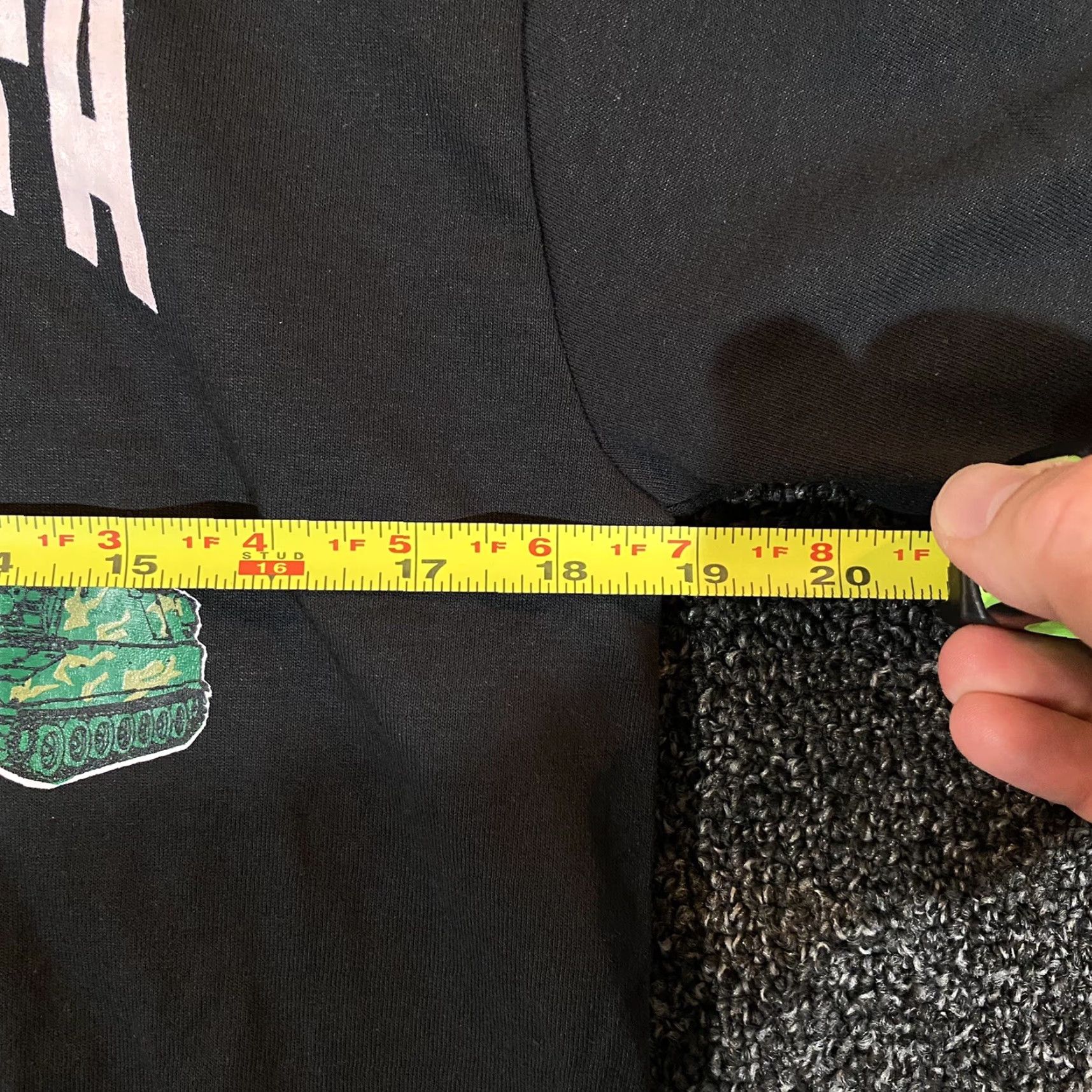 Fruit Of The Loom VINTAGE Fruit of the Loom Military T-Shirt Men Medium Black 90s Artillery Regiment Crew Neck Short Sleeve Size US M / EU 48-50 / 2 - 7 Thumbnail