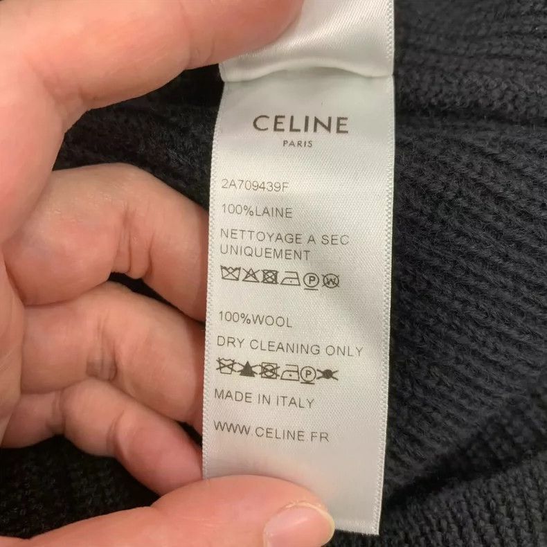Celine Celine Black Embroidered Knit Sweater Size L Size L / US 10 / IT 46 - 6 Thumbnail