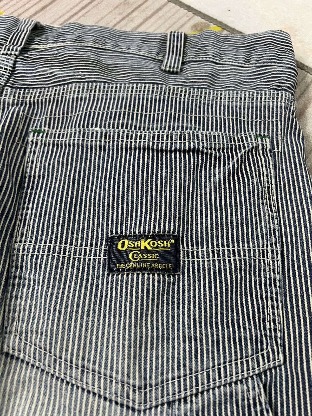 Japanese Brand 💥Vintage Oshkosh Carpenter Stripe Hickory Denim Jean Size US 36 / EU 52 - 20 Thumbnail