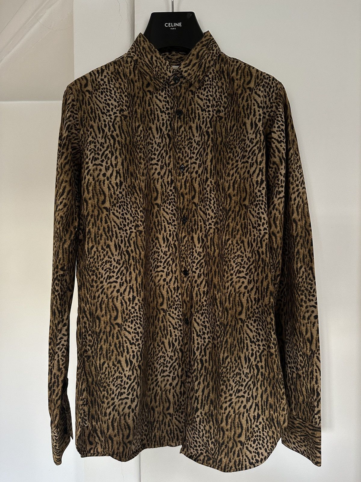 Saint Laurent Paris by Hedi Slimane Leopard Shirt