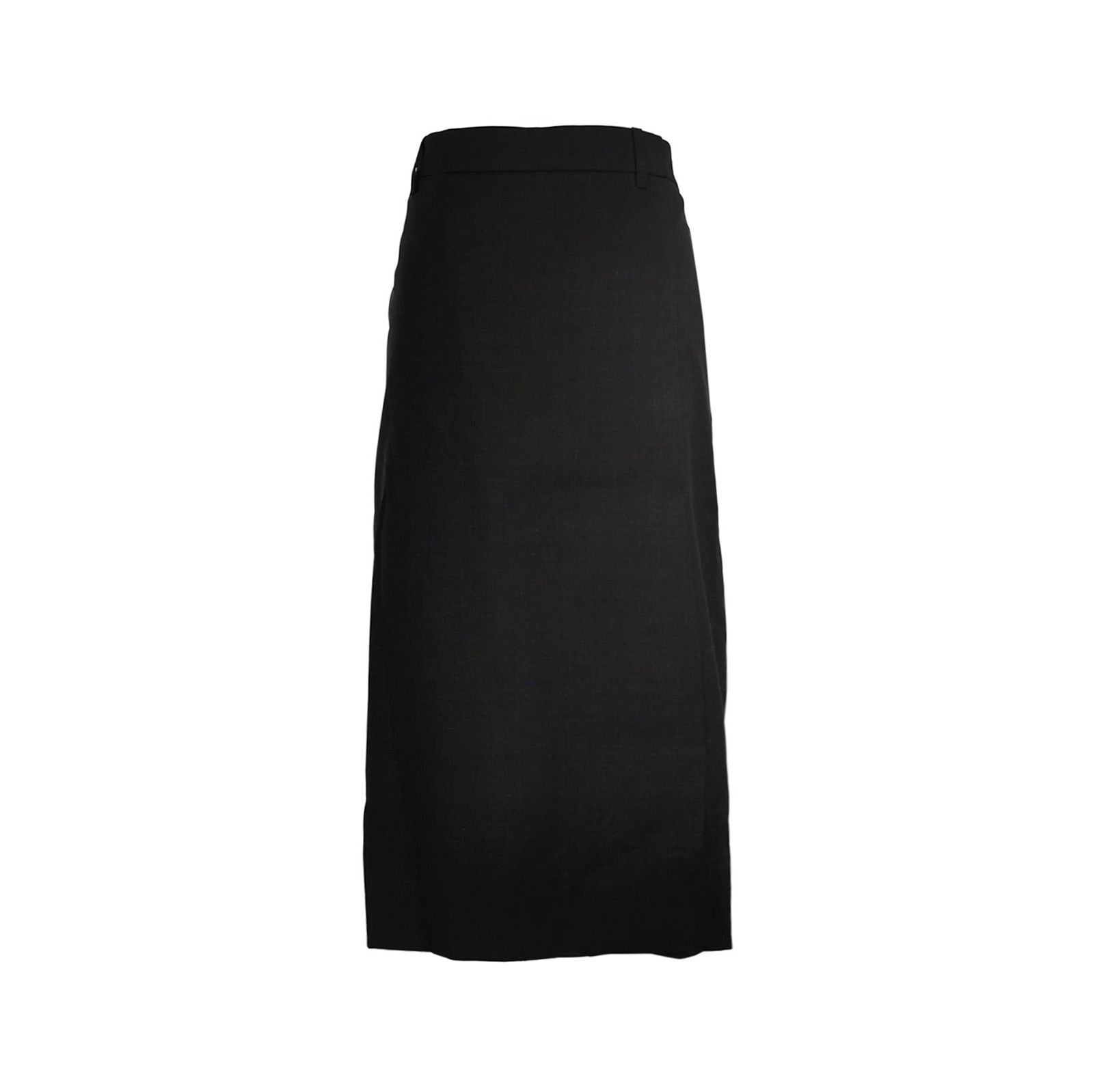Prada Prada Black Wool Midi Skirt Size 42 0089 Size 42" / US 20 - 1 Thumbnail