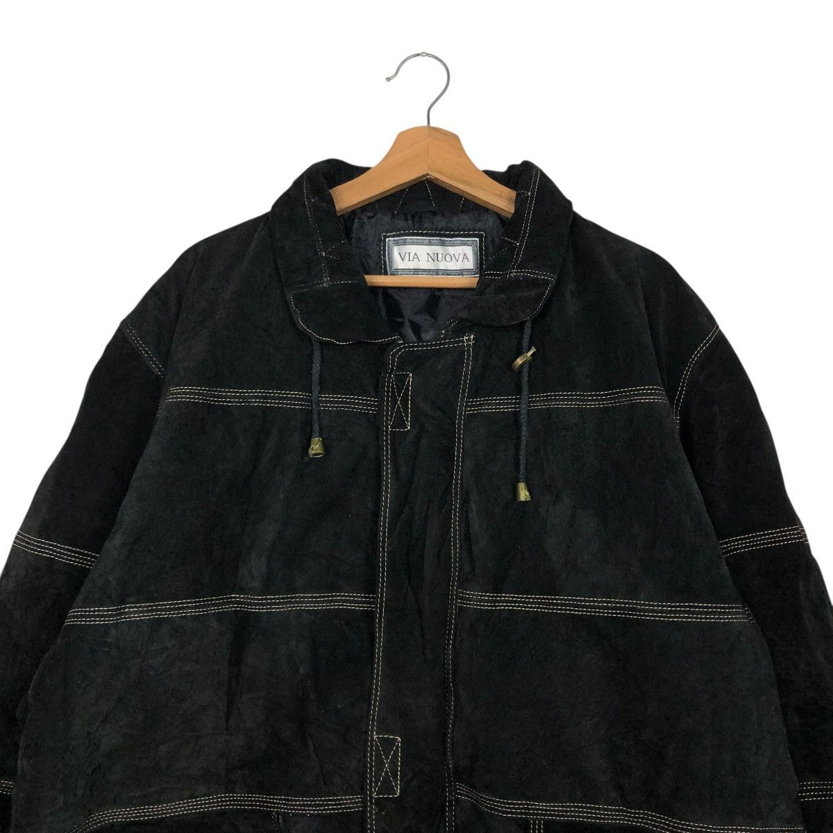 Japanese Brand 🔥VINTAGE LEATHER JACKET BIKER VIA NUOVA ISSEY MIYAKE Size US M / EU 48-50 / 2 - 5 Thumbnail