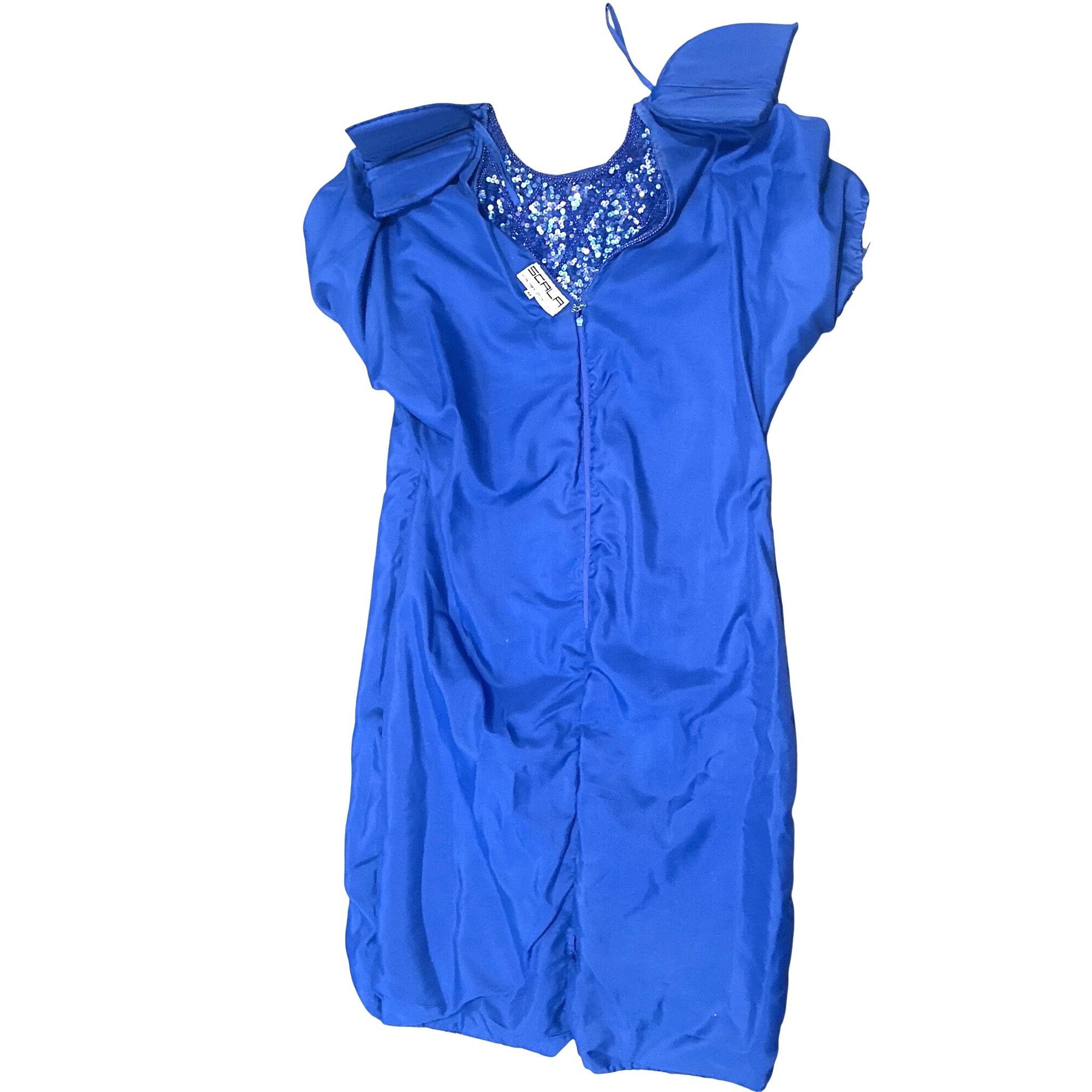 Other Scala Silk Sequin Medium Fringe Flapper Dress Blue Beaded Ga Size M / US 6-8 / IT 42-44 - 12 Thumbnail