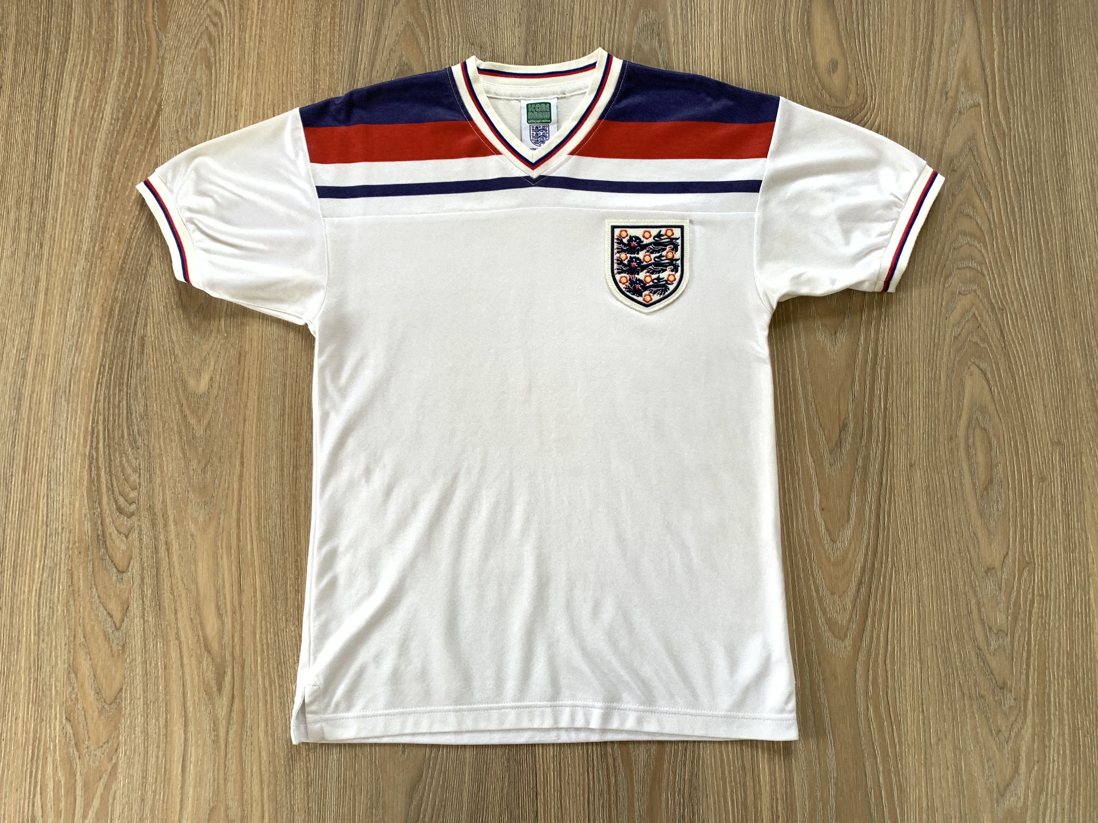 Vintage Vintage Score Draw England White T-Shirt Jersey Size US S / EU 44-46 / 1 - 2 Thumbnail