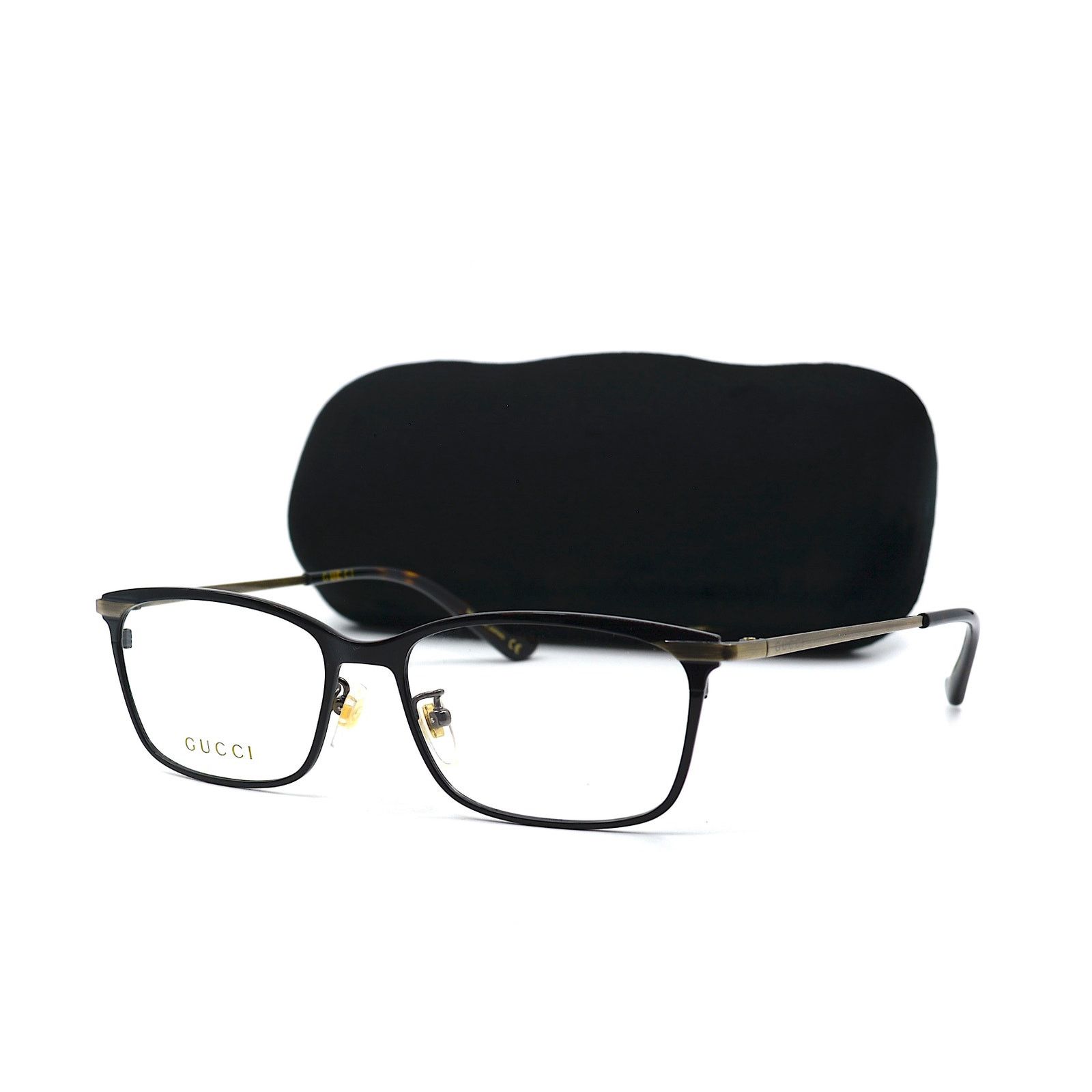 Gucci NEW GUCCI GG1130OJ 001 TITANIUM BLACK EYEGLASSES FRAME Size ONE SIZE - 14 Thumbnail