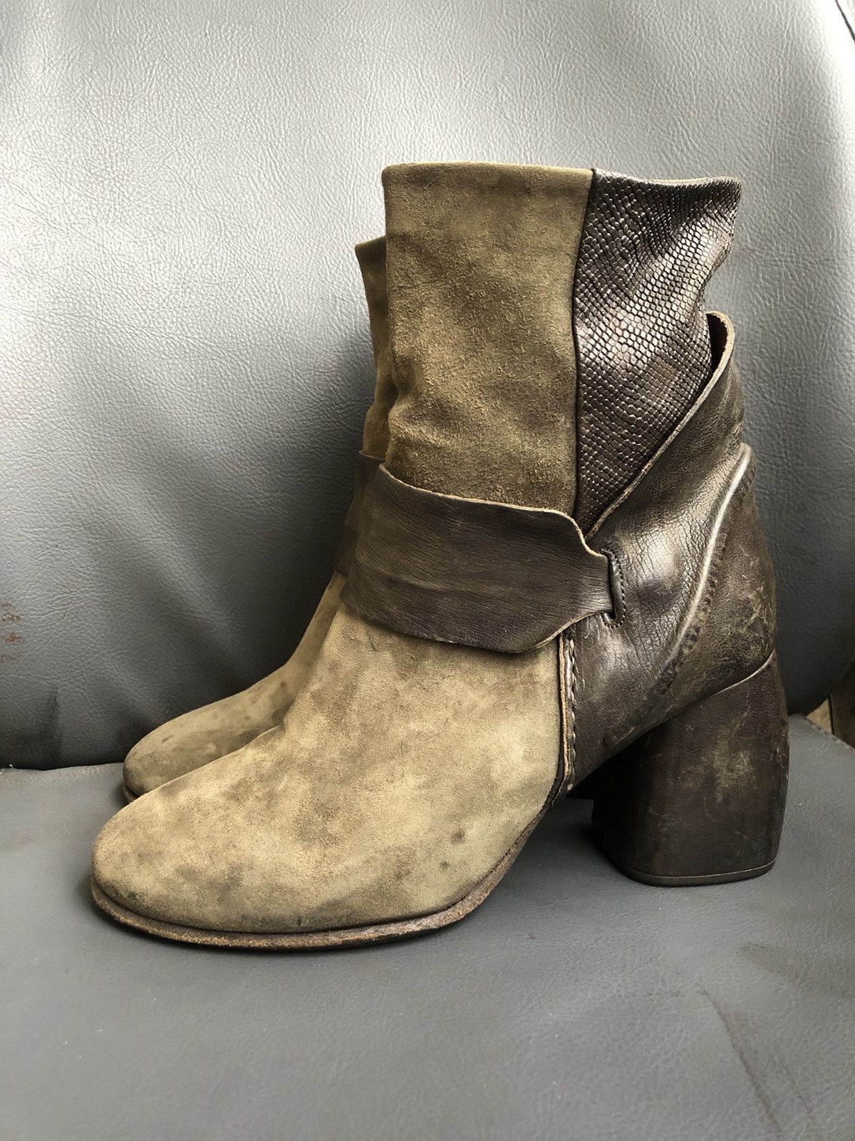 A.S.98 A.S 98 Grean Leather Women’s Boots Size 37 Size US 7 / IT 37 - 4 Thumbnail