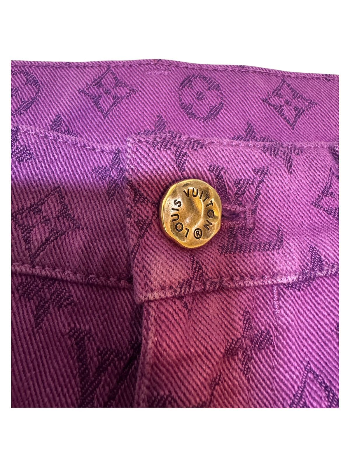 Louis Vuitton Louis Vuitton Purple Monogram Slim Jeans Virgil Abloh sz 30 Size US 30 / EU 46 - 3 Thumbnail