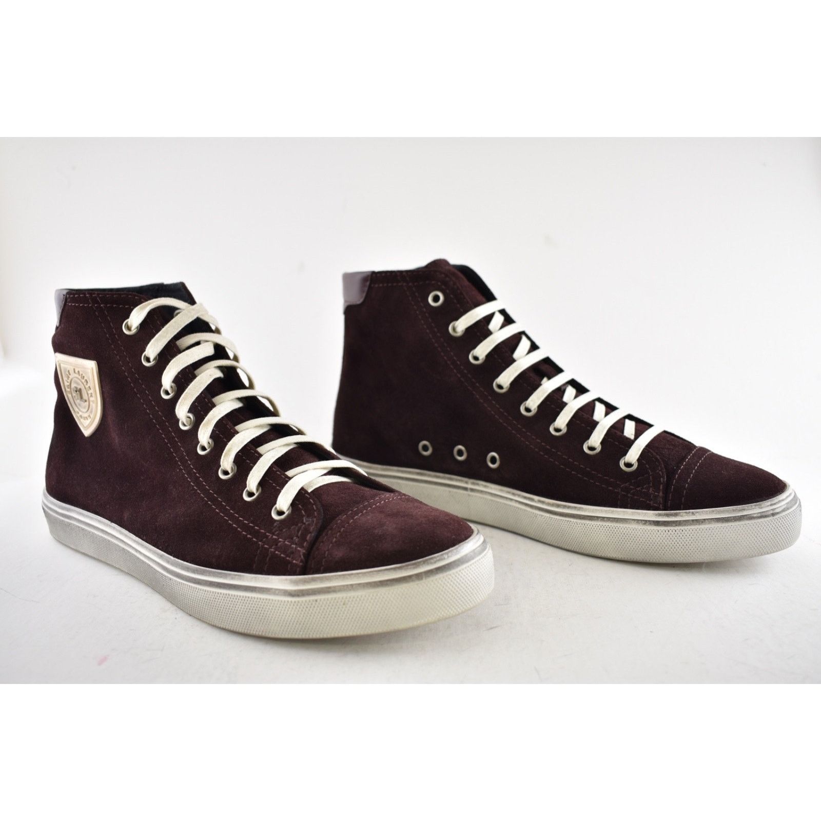 Yves Saint Laurent Saint Laurent Mens Bedford Barolo Red High Top Sneaker 44 11 Size US 11 / EU 44 - 3 Thumbnail