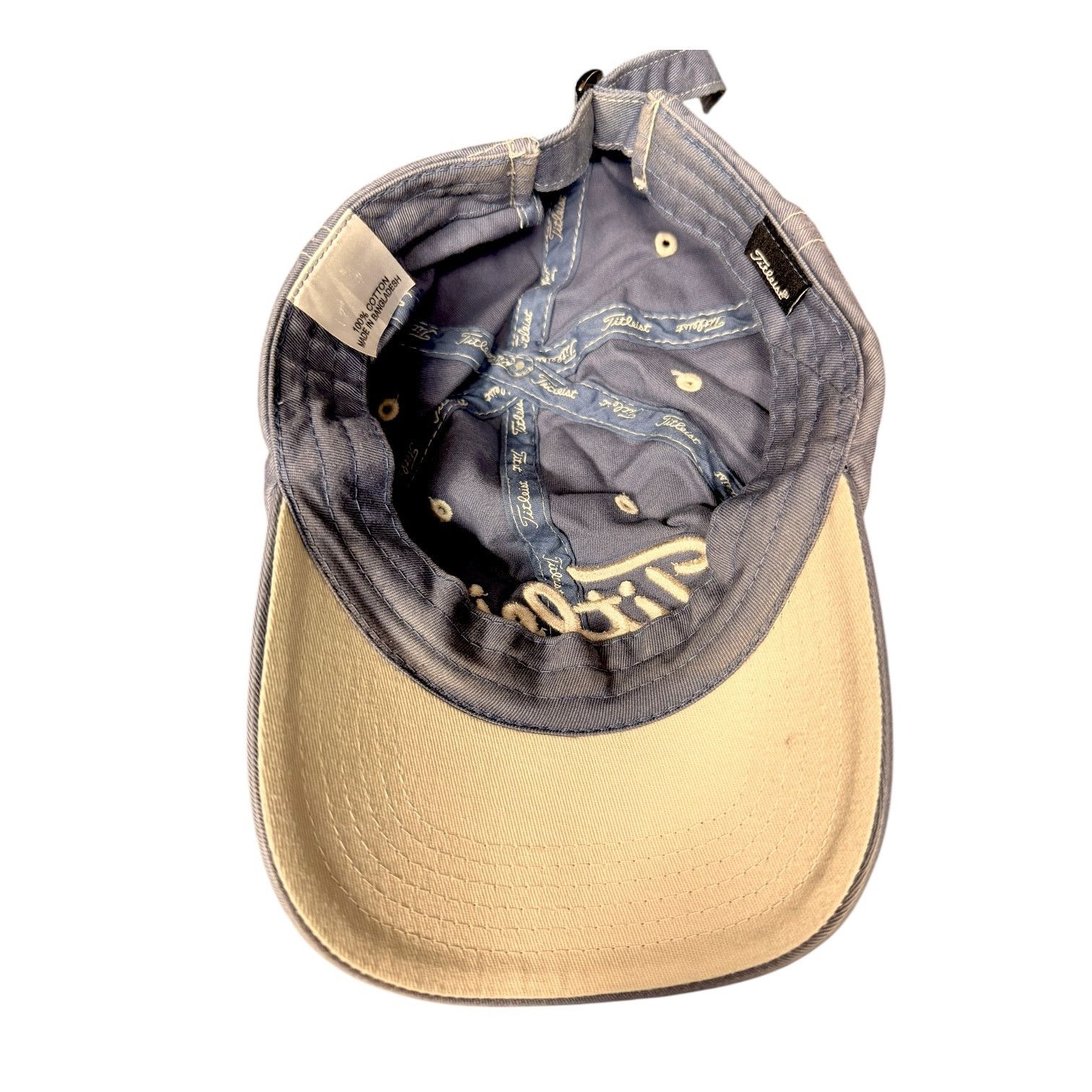 Titleist Titleist Blue & White Strapback 100% Cotton Golfing Hat - OS Size ONE SIZE - 6 Thumbnail